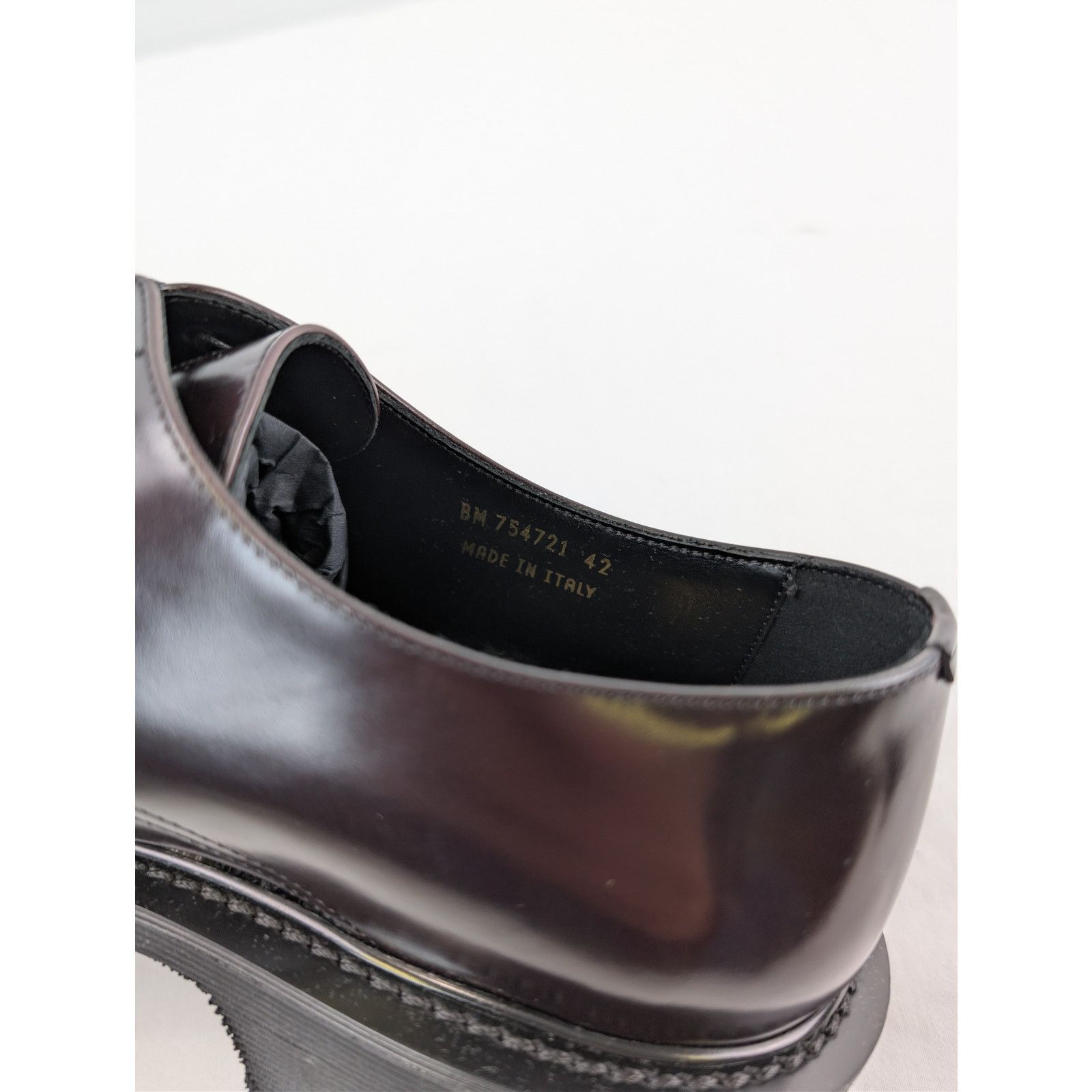 Saint Laurent Paris o1rshd1 Army 20 Derby Boots in Dark Wine (Burgundy) Size US 12 / EU 45 - 17 Thumbnail