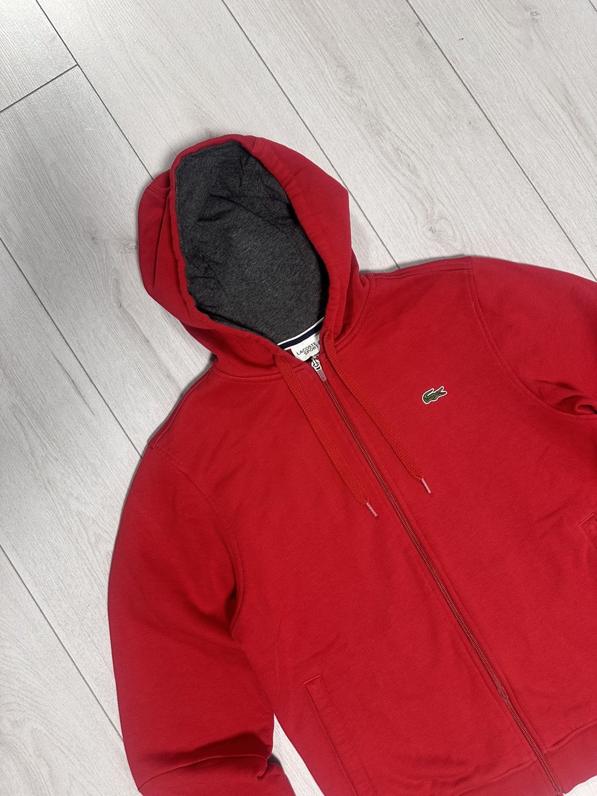 Lacoste Lacoste zip hoodie red rare size M Size US M / EU 48-50 / 2 - 2 Thumbnail