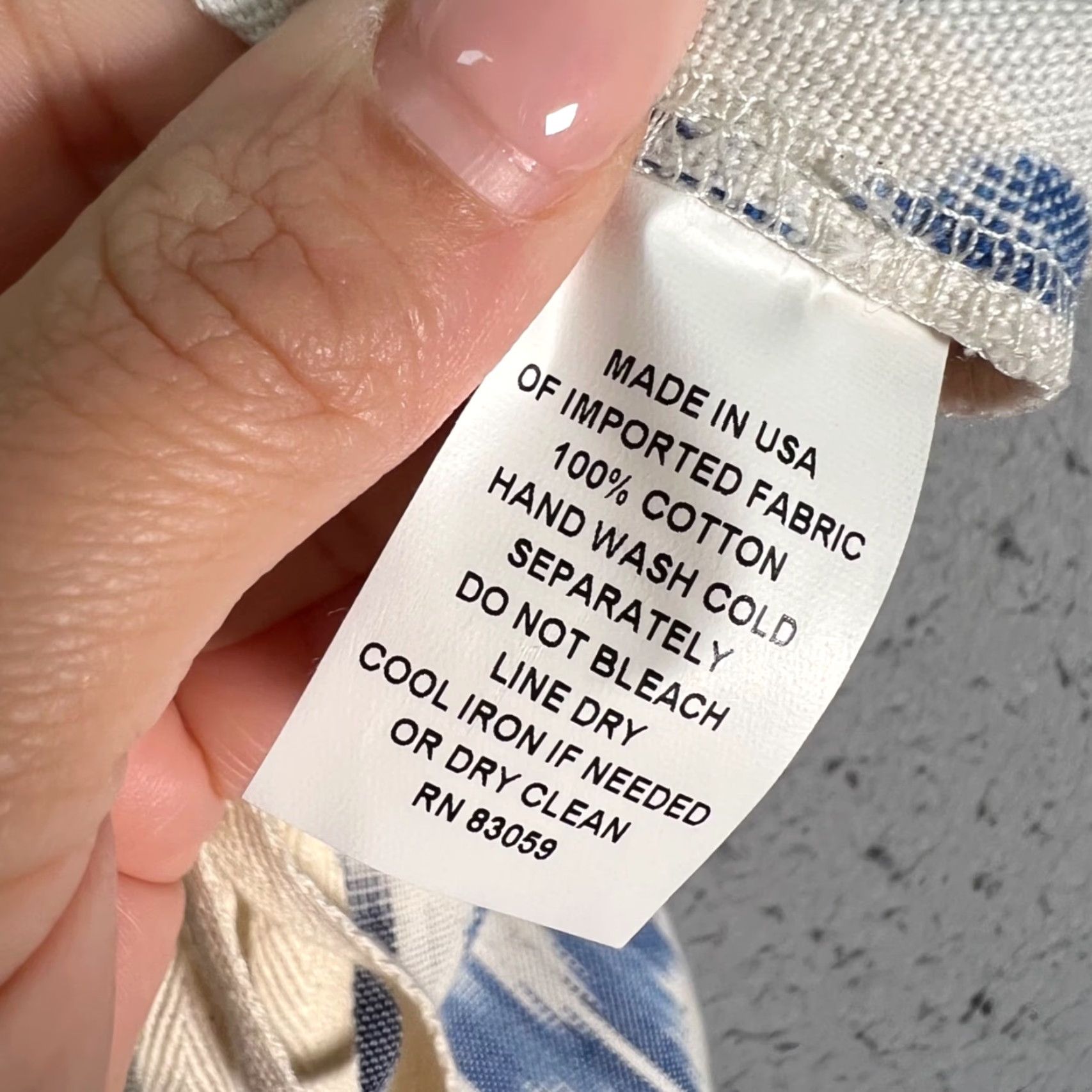 Drew Drew Womens Size Small Blue White Ikat Print Cotton Cropped Straight Pants NEW! Size 28" / US 6 / IT 42 - 4 Thumbnail