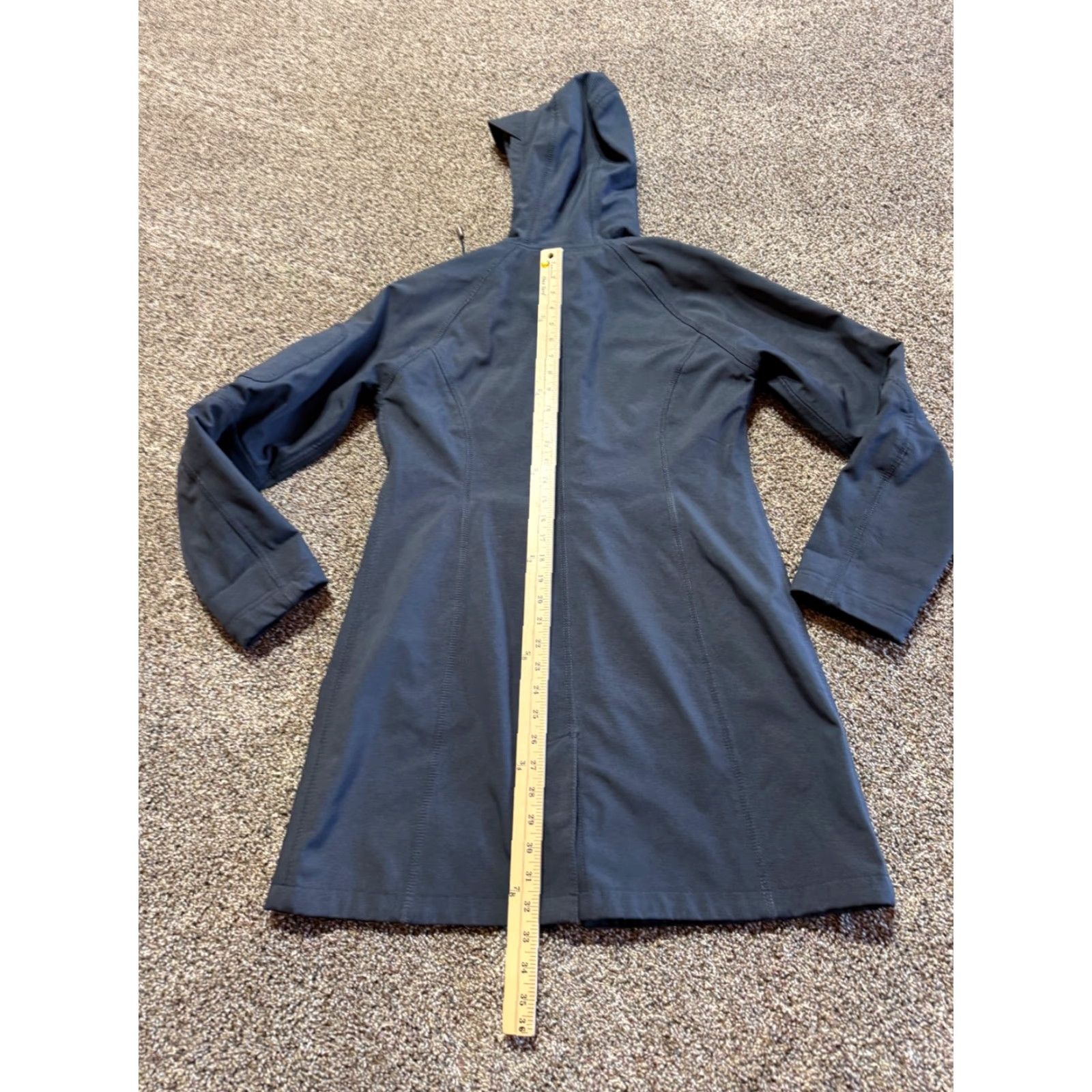 Vintage Isle Jacobsen Womens Jacket Size 38 Navy Blue Rain Coat ZIPPER FLAW Size XS / US 0-2 / IT 36-38 - 3 Thumbnail