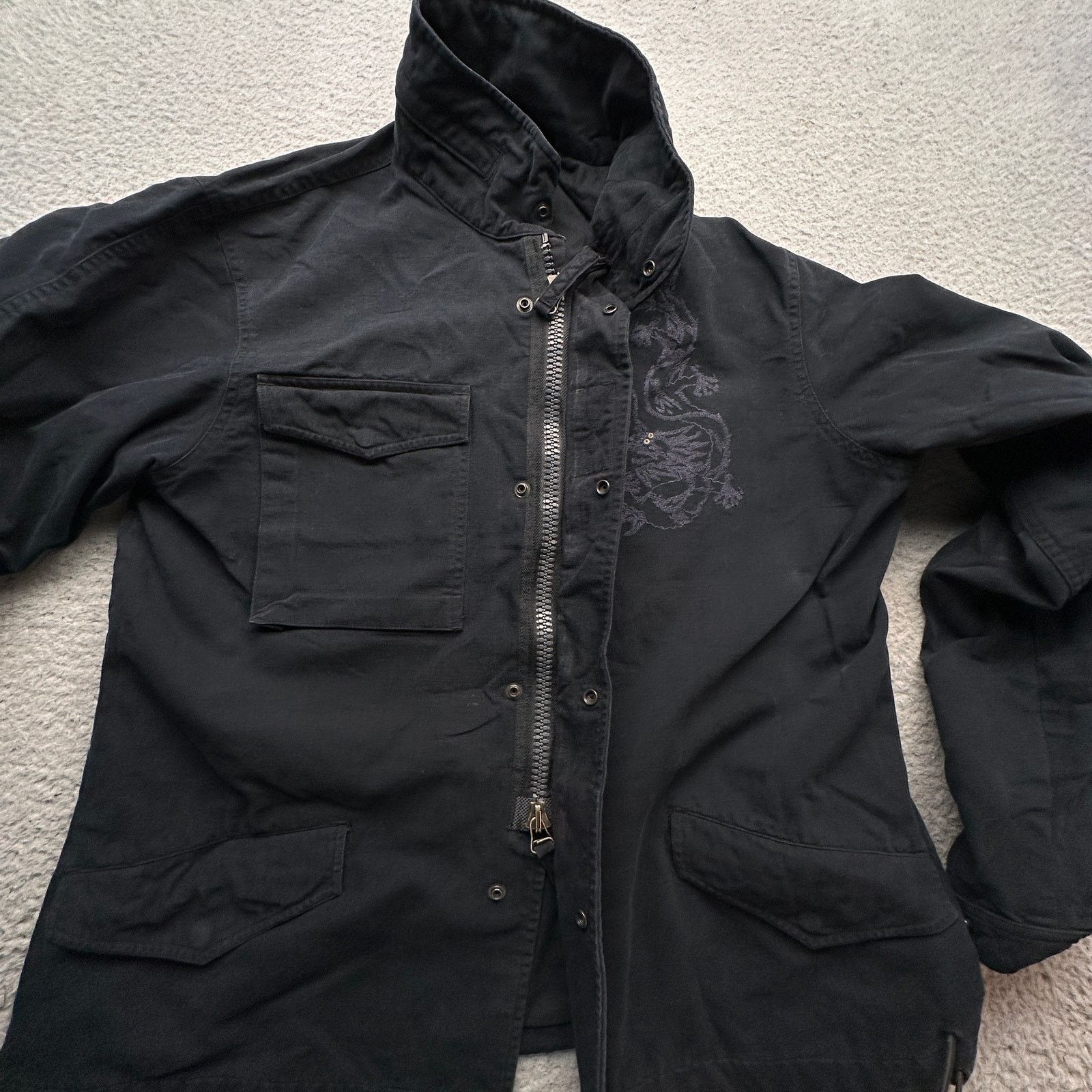 Maharishi Maharishi Black Canvas Jacket Mens Medium Bomber Military Size US M / EU 48-50 / 2 - 9 Thumbnail