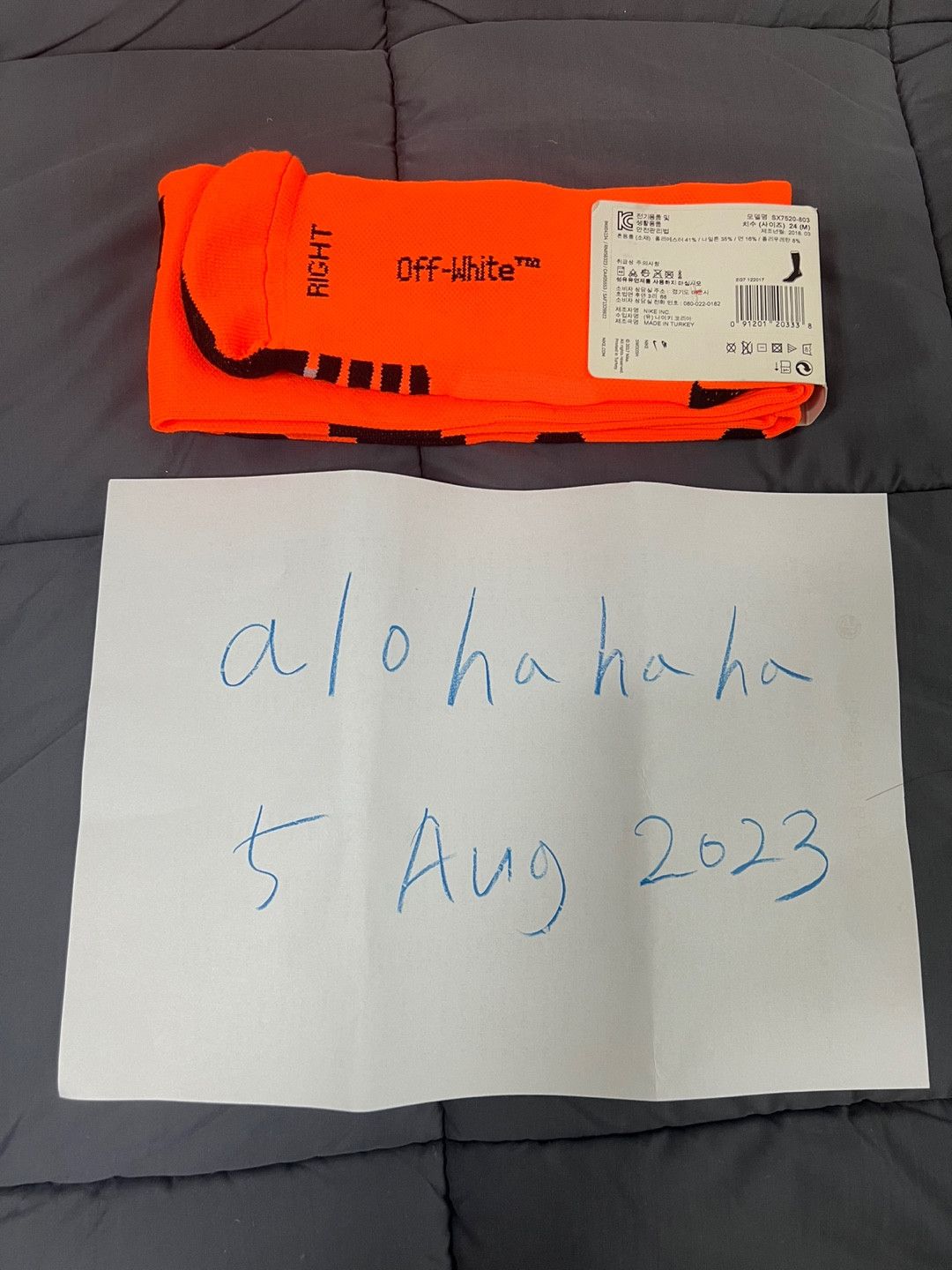 Nike Nikelab x OFF-WHITE FB Socks SS18 Size 26 - 4 Thumbnail