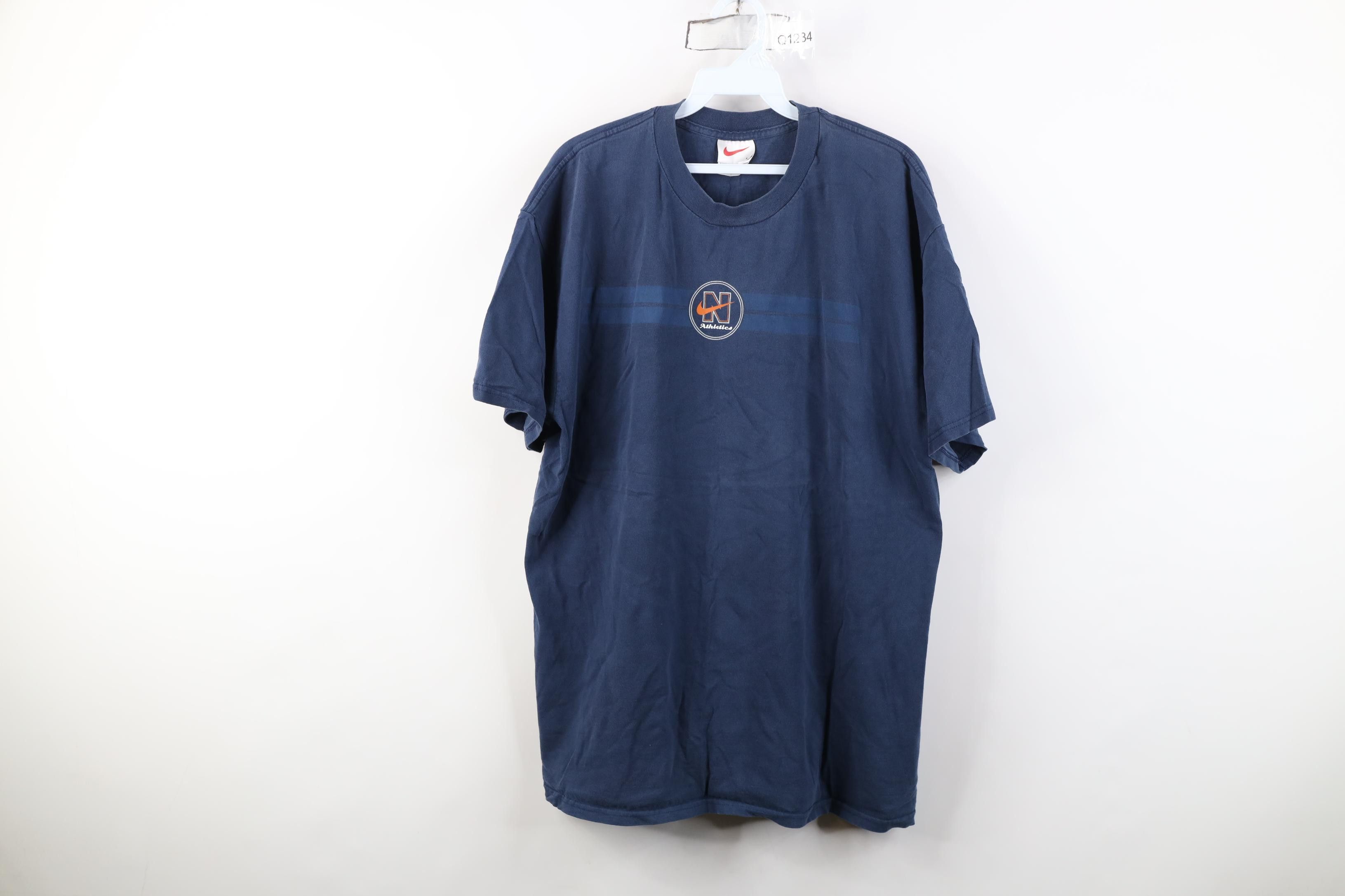 Nike Vintage 90s Nike Athletics Scott Center Swoosh T-Shirt Size US L / EU 52-54 / 3 - 1 Thumbnail
