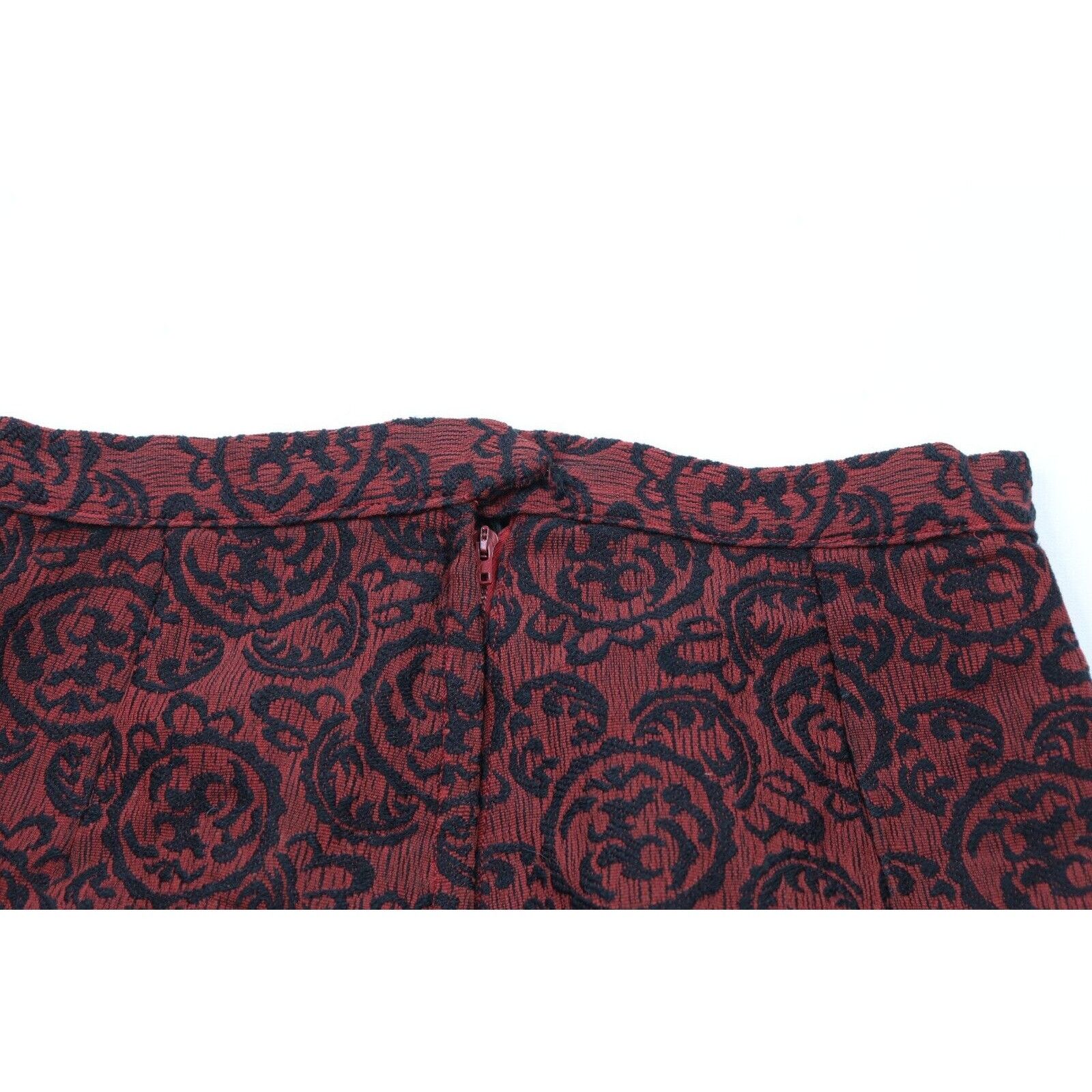 Vintage Vintage 50s 60s Rockabilly Goth Jacquard Paisley Skirt Size 28" / US 6 / IT 42 - 8 Thumbnail