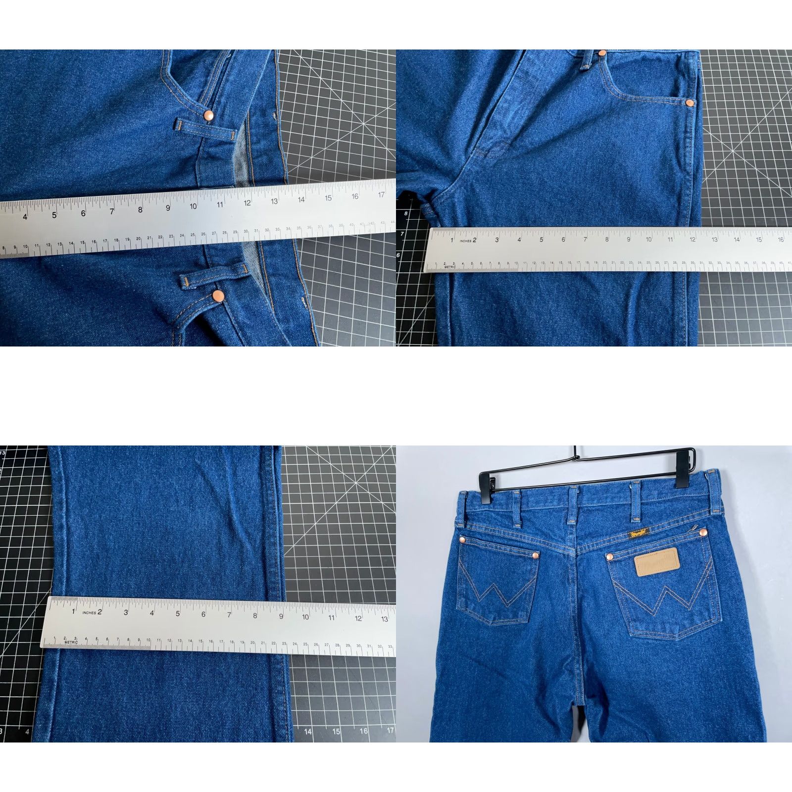 Wrangler Wrangler Cowboy Cut Jeans Men's 34 x 32 Blue Denim 1013MWZPW Western Vintage 90s Hipster Retro Cowboy Cut Jeans Mens Regular Blue Denim Brown label? Size US 34 / EU 50 - 8 Thumbnail