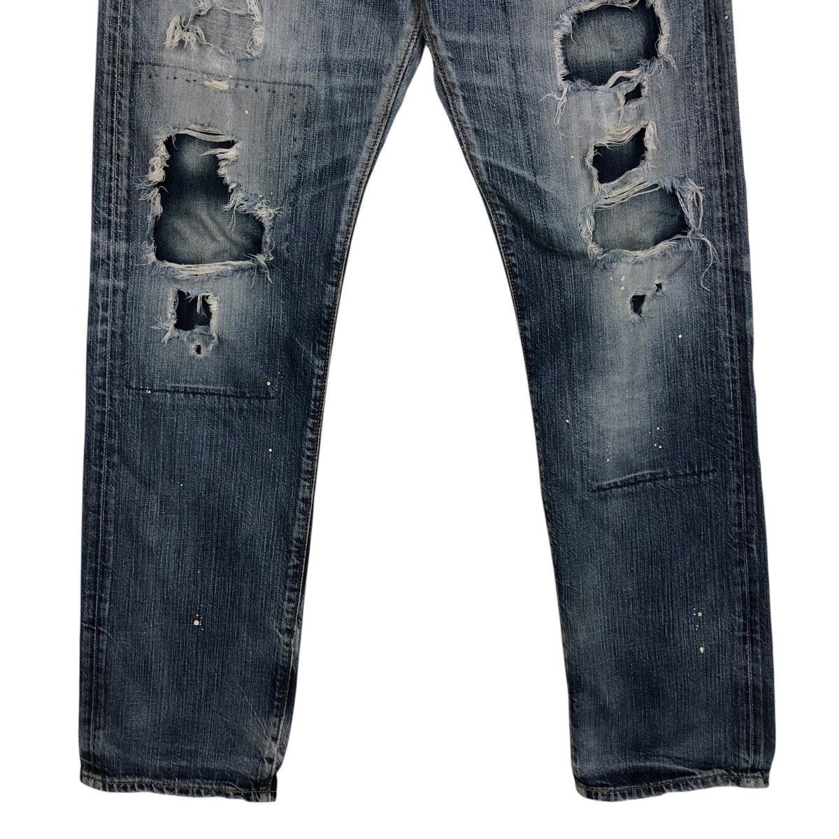 Japanese Brand 📌Rebel Vintage Denim Jeans Distressed Style Edwin Japan Size US 32 / EU 48 - 6 Thumbnail