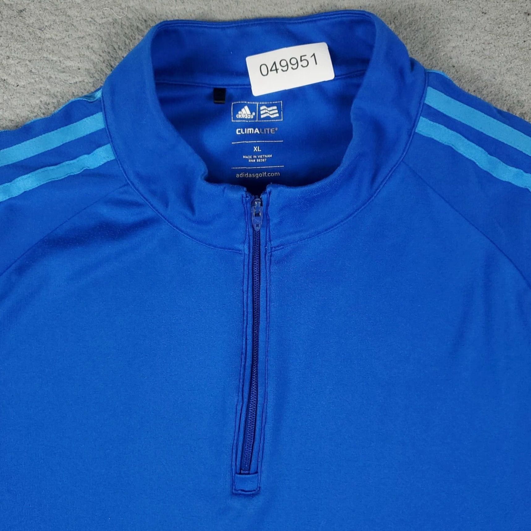 Adidas Adidas Sweater Mens XL Blue 1/4 Zip Pullover Casual Knit Size US XL / EU 56 / 4 - 2 Thumbnail