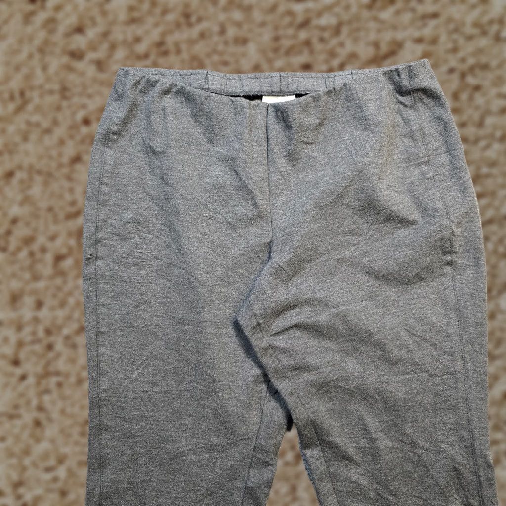 J. Jill J Jill Pant Women Large Petite Gray Ponte Slim Leg Elastic Waist Casual Shirt Pants Growth Ladies Size 24" / US 00 / IT 34 - 1 Thumbnail