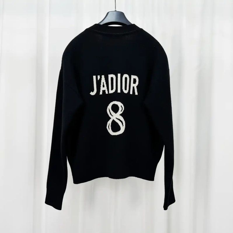 Dior Dior Black Wool Sweater with J'ADIOR Embroidery 0089 Size XS / US 0-2 / IT 36-38 - 1 Thumbnail