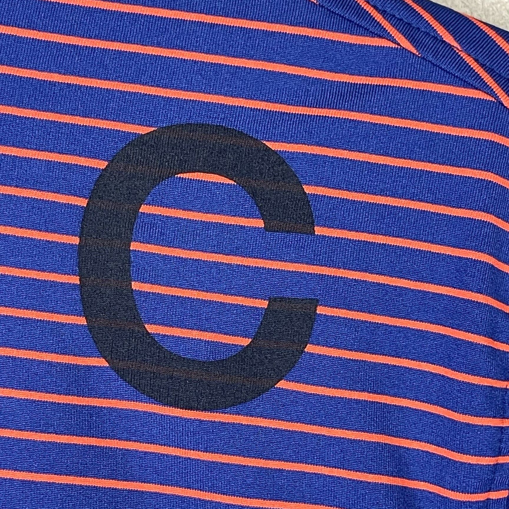 Vintage Greyson Polo Shirt Mens Large Blue Orange Striped Golf Rugby Preppy Adult Size US L / EU 52-54 / 3 - 5 Thumbnail