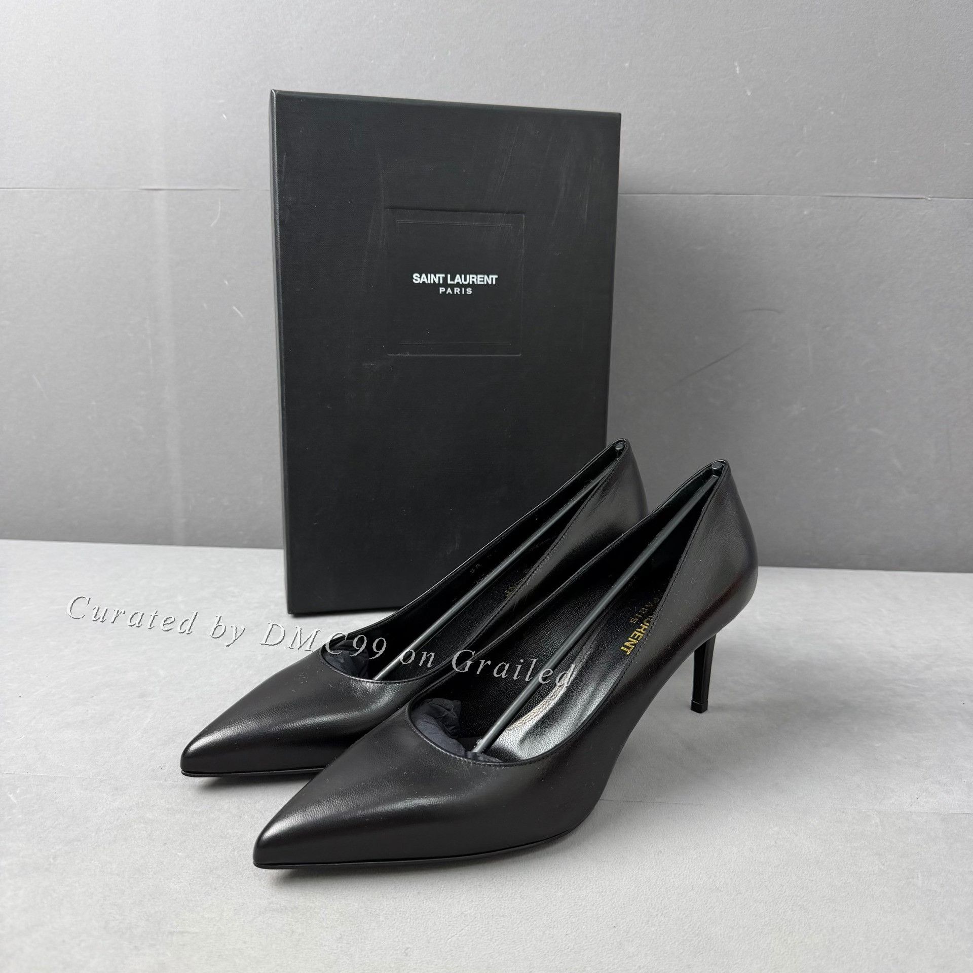 Saint Laurent Paris Saint Laurent Patent Leather Pointed Stiletto Pumps Size US 8 / IT 38 - 1 Thumbnail
