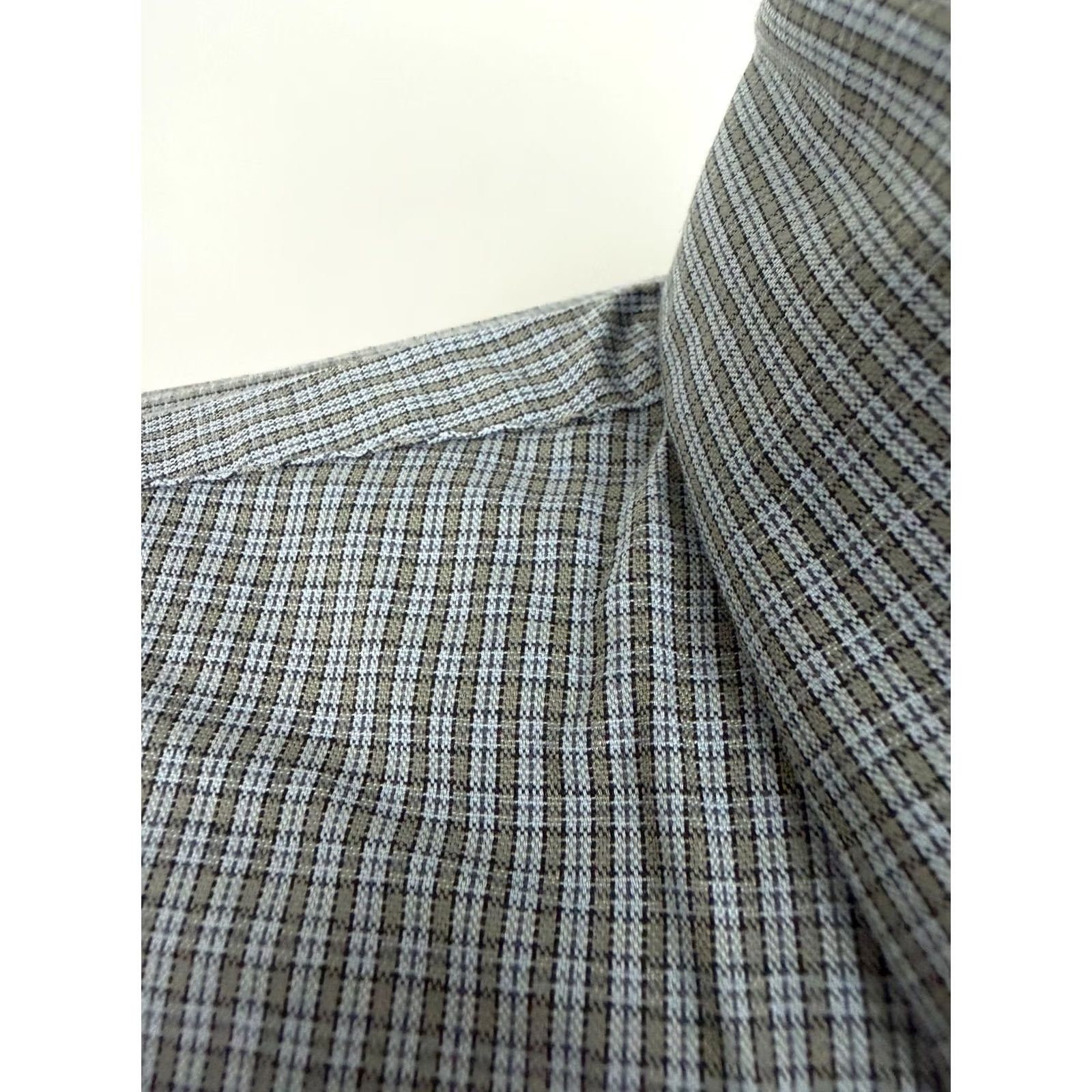 Geoffrey Beene VINTAGE Geoffrey Beene Dress Shirt Men L Blue Plaid 16 32 33 Wrinkle Resistant Button-Down Collar Mens Size 42R - 4 Thumbnail