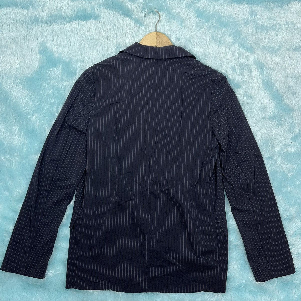 Club Monaco Club Monaco Pinstripe Black Blazer Size L / US 10 / IT 46 - 2 Thumbnail