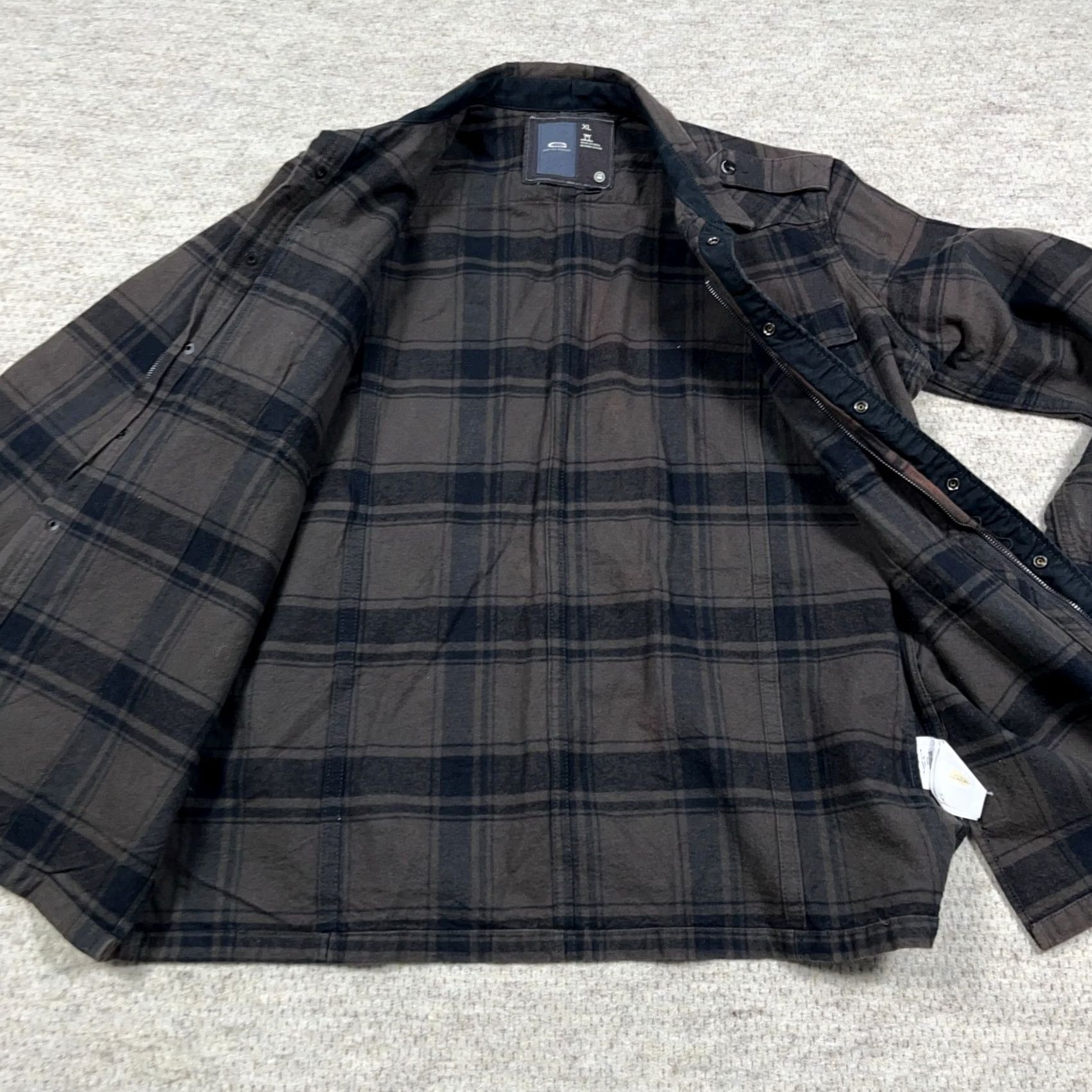 G-Star G Star Raw Shacket Men XL Black Gray Plaid Heavy Flannel Shirt Jacket Full Zip Size US XL / EU 56 / 4 - 4 Thumbnail