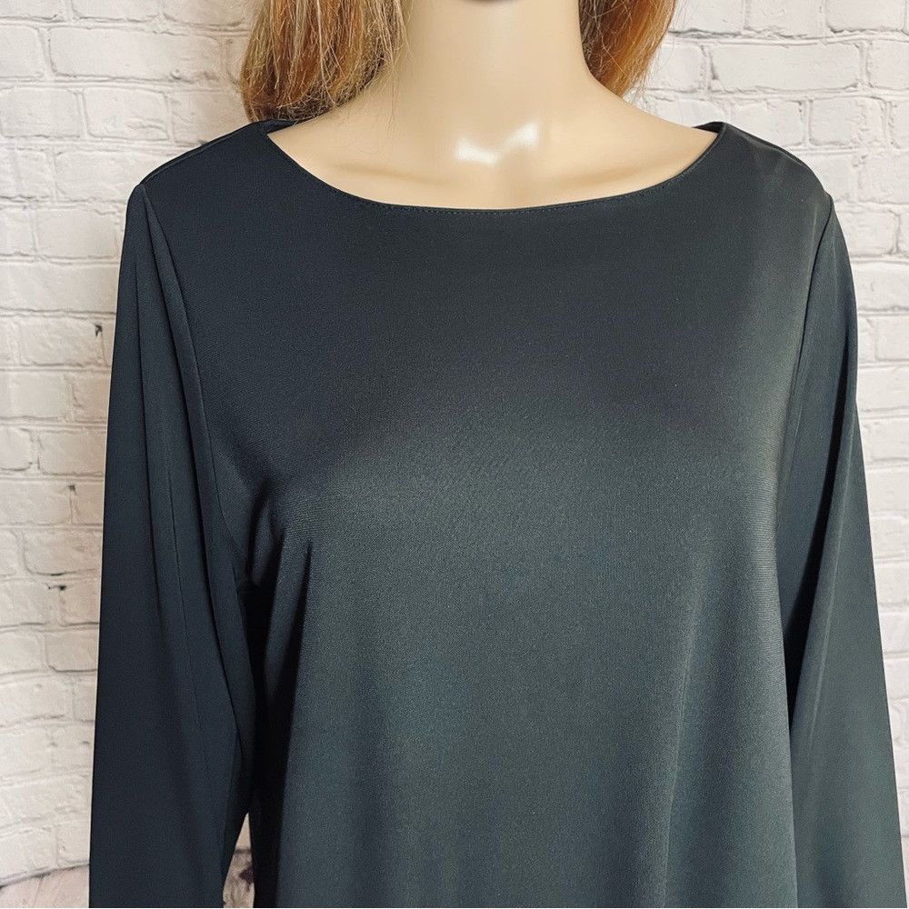 Other Susan Graver Premier Black With Polka Dot Trim Tunic Top Si Size L / US 10 / IT 46 - 2 Thumbnail