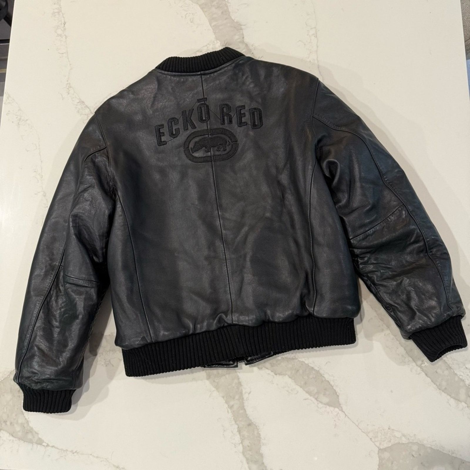 Ecko Unltd. Vintage Y2K Ecko Unltd. Reversible Leather Jacket Womens L Size L / US 10 / IT 46 - 10 Thumbnail