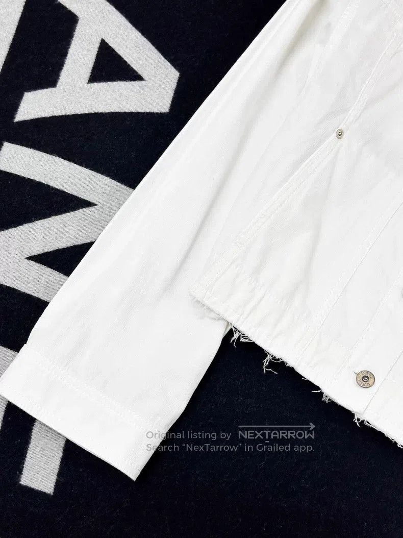 Loewe Loewe White Denim Jacket with Colorful Back Pattern Size XS / US 0-2 / IT 36-38 - 4 Thumbnail