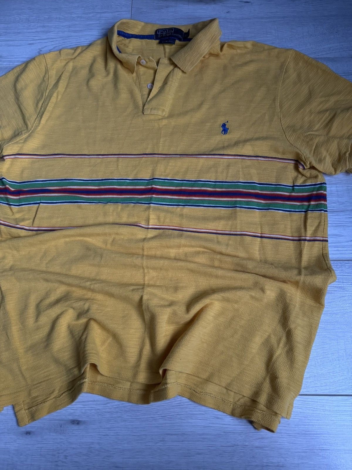 Polo Ralph Lauren × Vintage Vintage Polo Ralph Lauren 90’s Shirt striped polo Size US XL / EU 56 / 4 - 2 Thumbnail