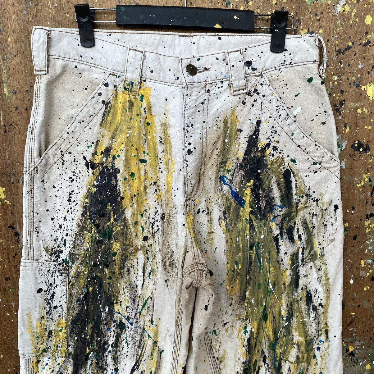 Carhartt × Vintage Vintage Carhatt Crazy Splash Paint Carpenter Pants Size US 32 / EU 48 - 3 Thumbnail