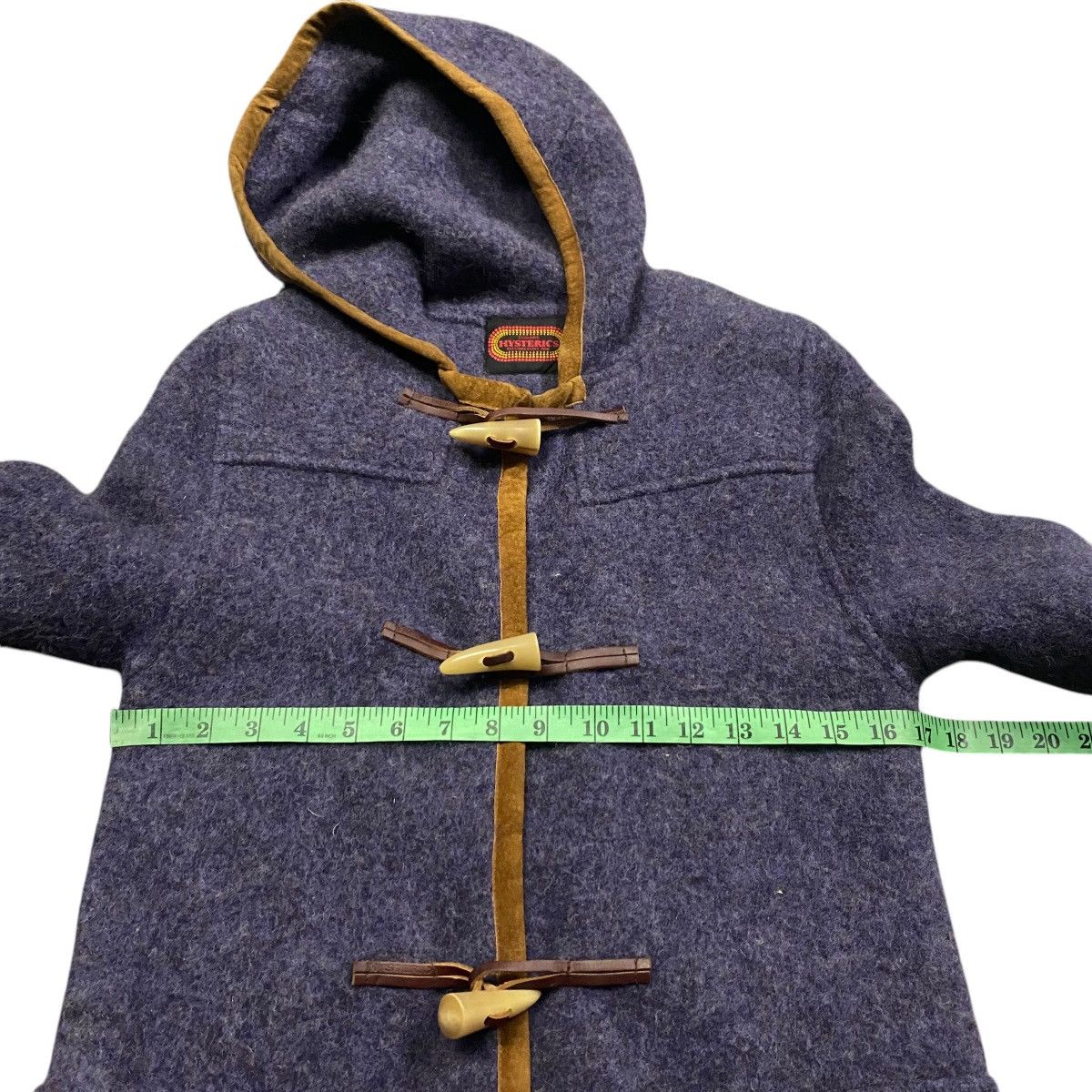 Hysteric Glamour × Japanese Brand Vintage Hysteric Glamour Hoodie Wool Long Jacket Button Size ONE SIZE - 13 Thumbnail