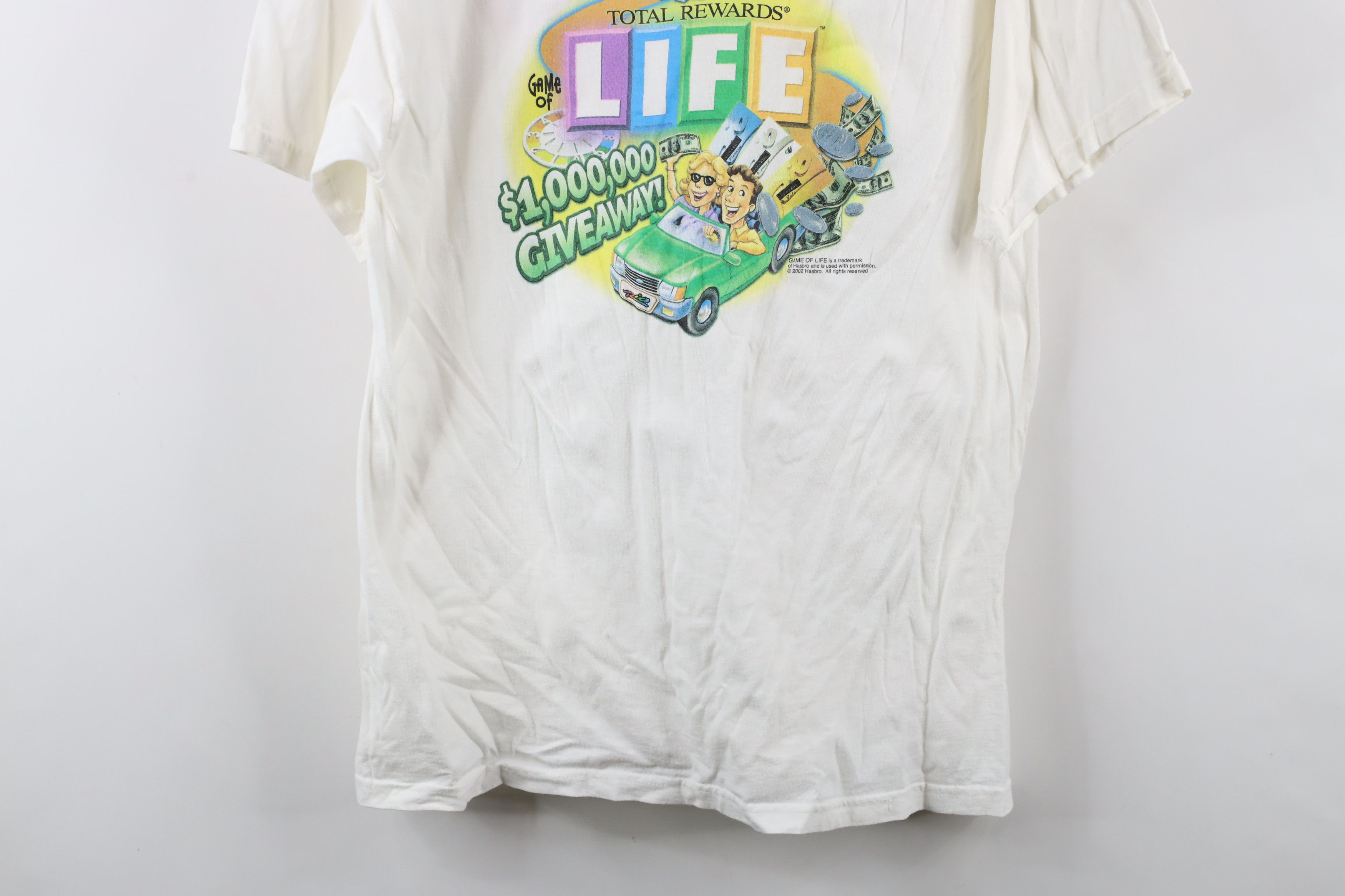 Vintage Vintage Y2K 2002 Casino Game of Life Giveaway T-Shirt White Size US L / EU 52-54 / 3 - 13 Thumbnail