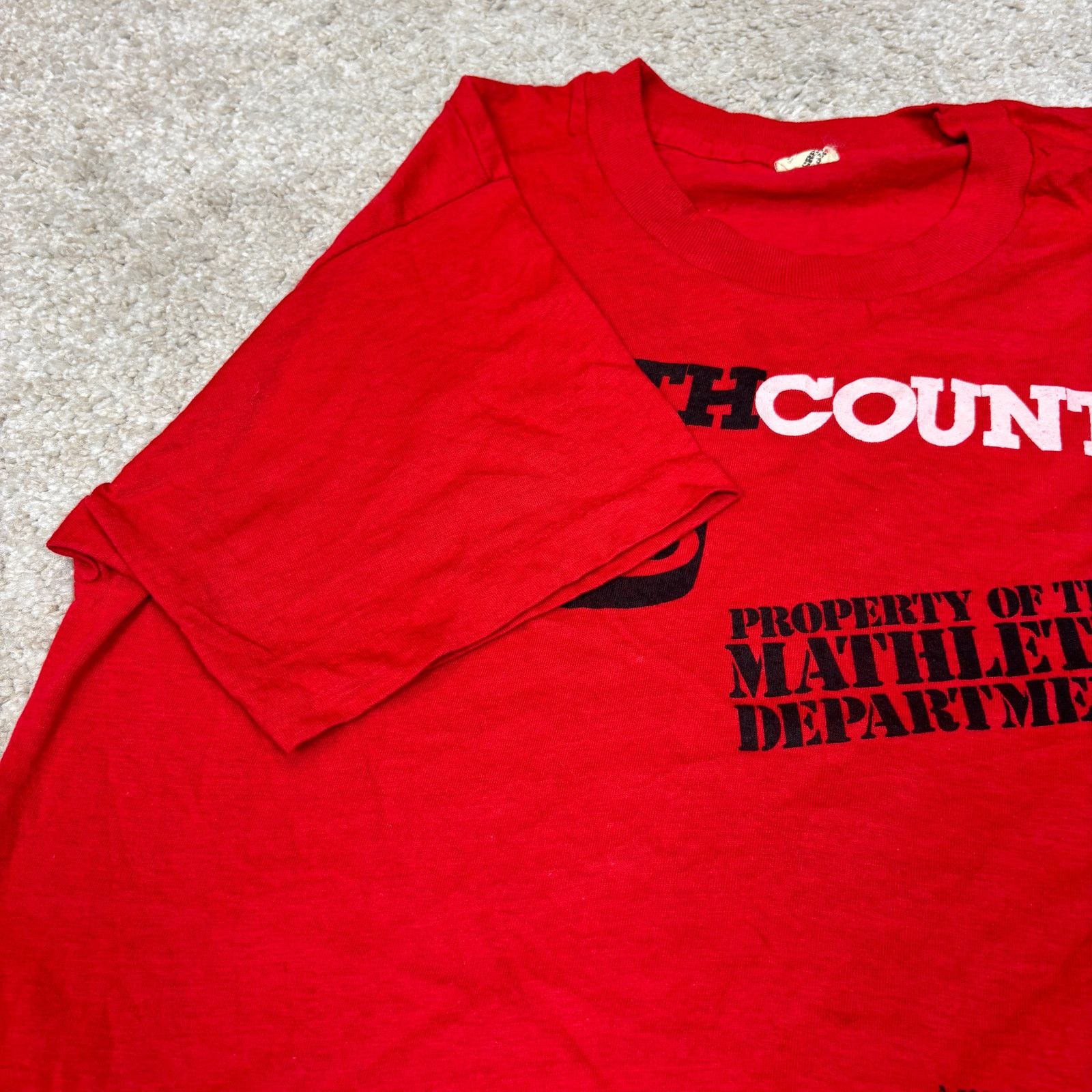 Vintage Vintage 80s Math Counts Single Stitch STEM Shirt Men's Large Size US XL / EU 56 / 4 - 6 Thumbnail