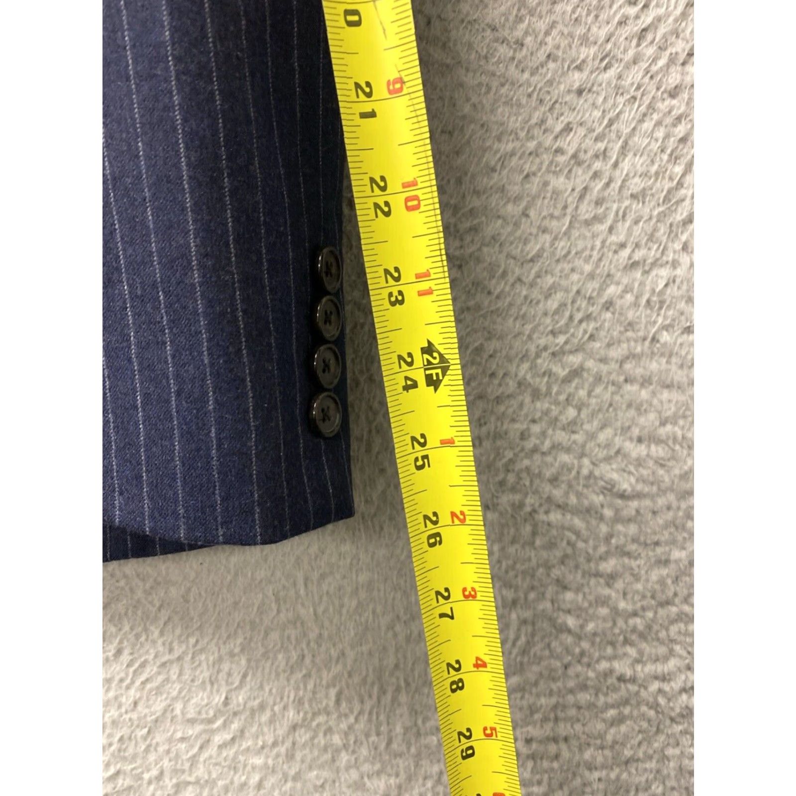 Polo Ralph Lauren VINTAGE Polo Ralph Lauren Striped Blazer Jacket 42 Regular Blue Wool Nautical Mens Size 42R - 4 Thumbnail