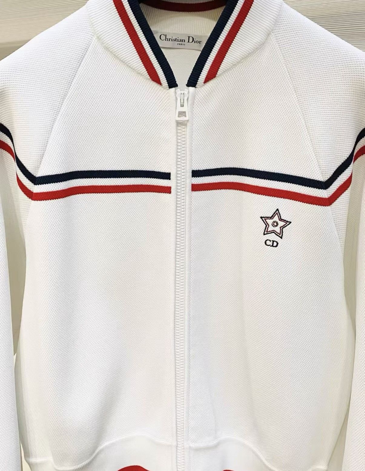 Dior Dior F40 Tennis Collection White Zip-Up Knit Cardigan J33 Size S / US 4 / IT 40 - 4 Thumbnail