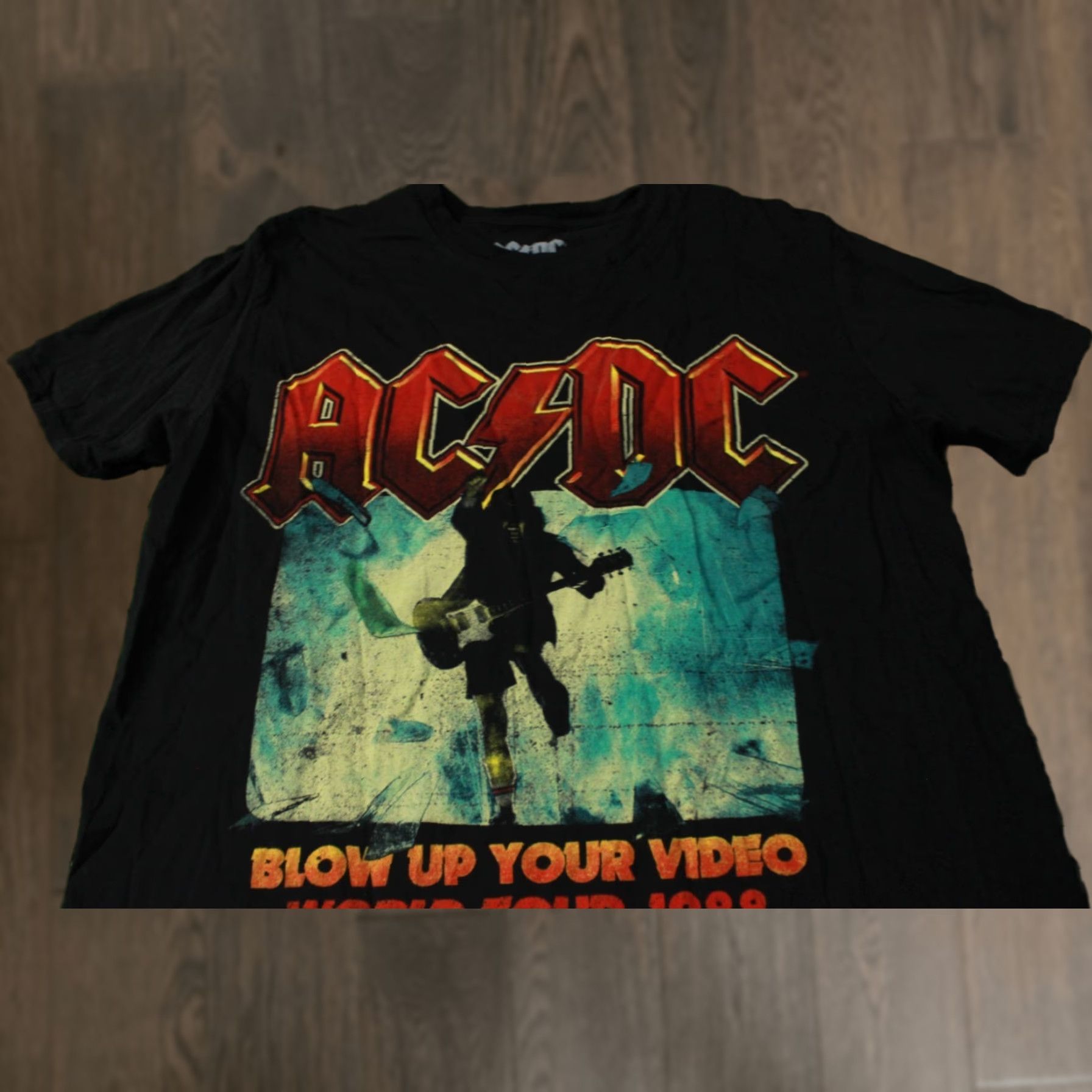 Vintage AC/DC Shirt Men Small Black | Blow Up Your Video World Tour 1988 Print Official Product 2018 Tee Short Sleeve 66cm 50cm Pit to Pit Size US M / EU 48-50 / 2 - 1 Thumbnail