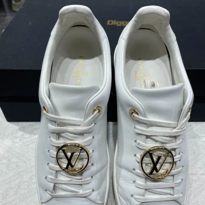 Louis Vuitton Louis Vuitton Frontrow White Leather Fashion Sneakers -2508 Size US 6 / IT 36 - 7 Thumbnail