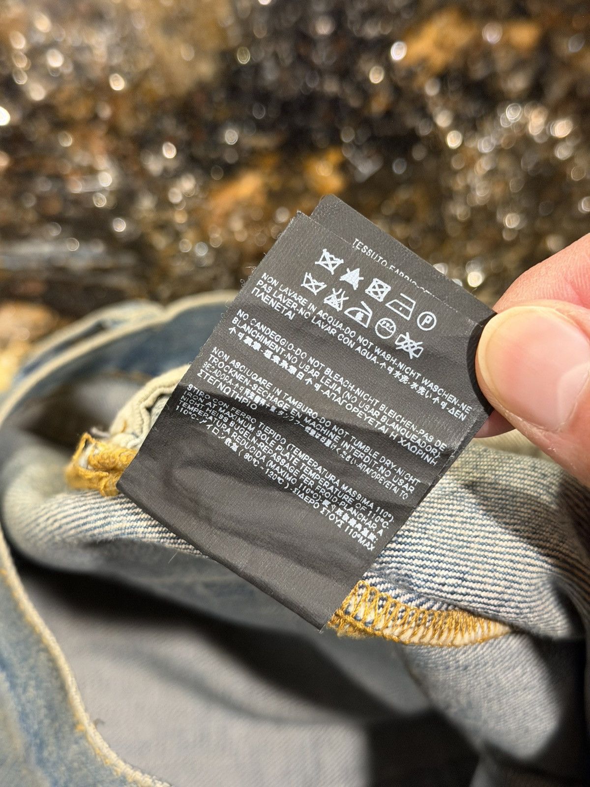 Saint Laurent Paris Saint Laurent x Hedi FW14 Knee Cut Slit Blue Wash D02 Denim Size US 34 / EU 50 - 15 Thumbnail