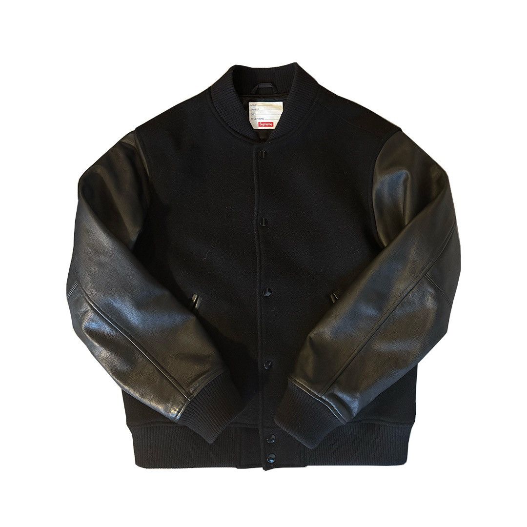 Supreme Motion Logo Varsity Jacket | Grailed