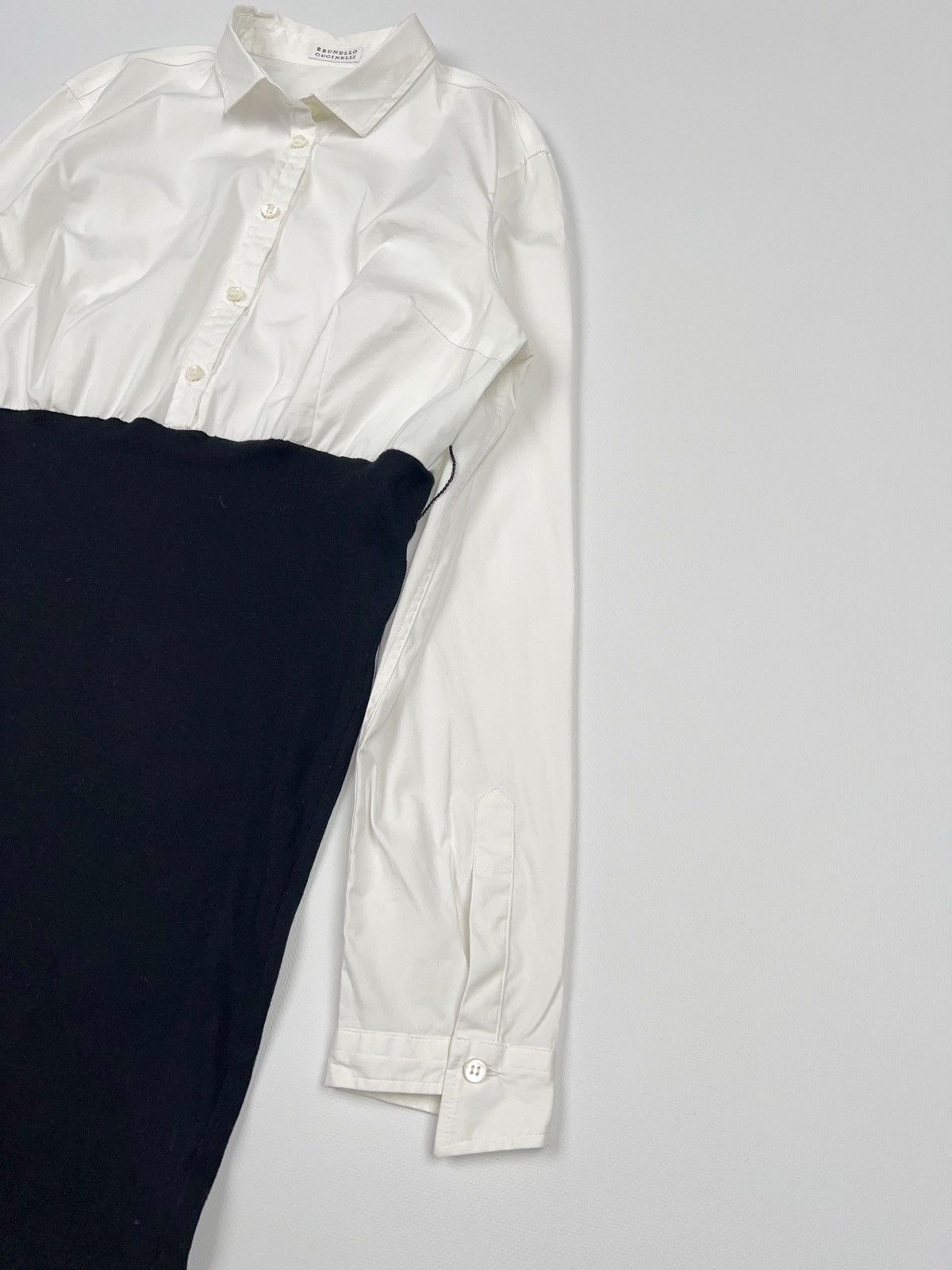 Brunello Cucinelli Brunello Cucinelli Long Shirt with Dress Black and White Size M / US 6-8 / IT 42-44 - 4 Thumbnail