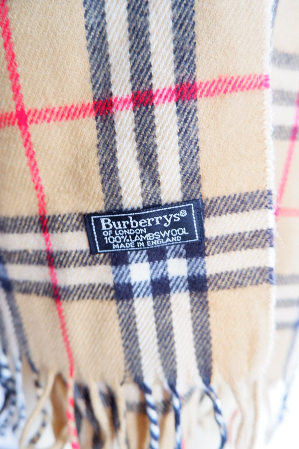 Burberry Vintage Burberry Tan Lambswool Scarfs Size ONE SIZE - 5 Thumbnail