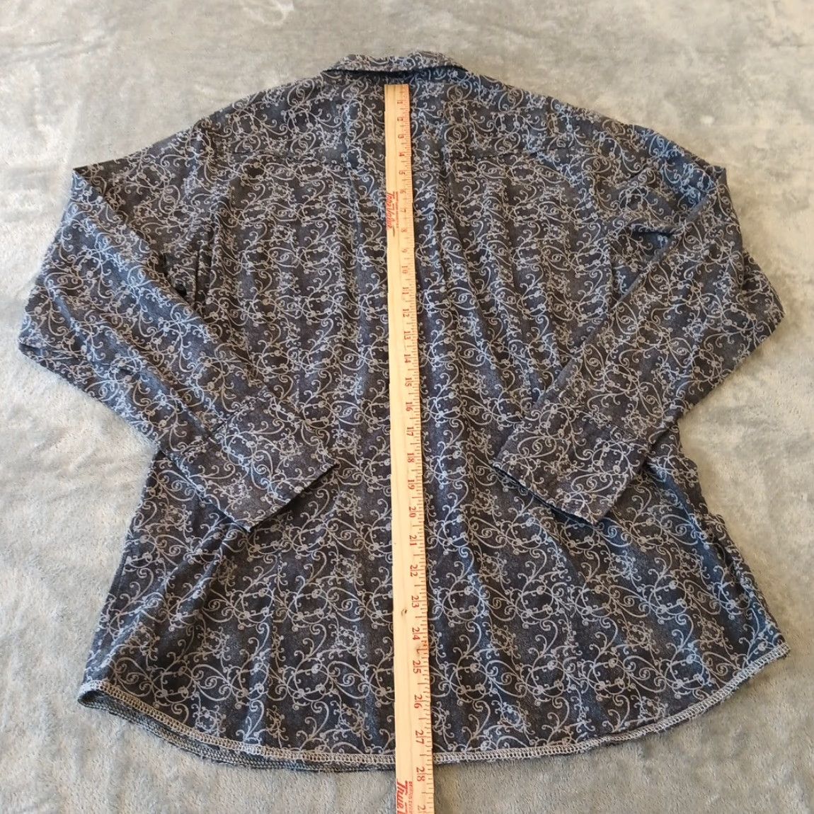 Roper Roper Shirt Womens Large Gray Floral Long Sleeve Snap Pockets Western Size L / US 10 / IT 46 - 5 Thumbnail