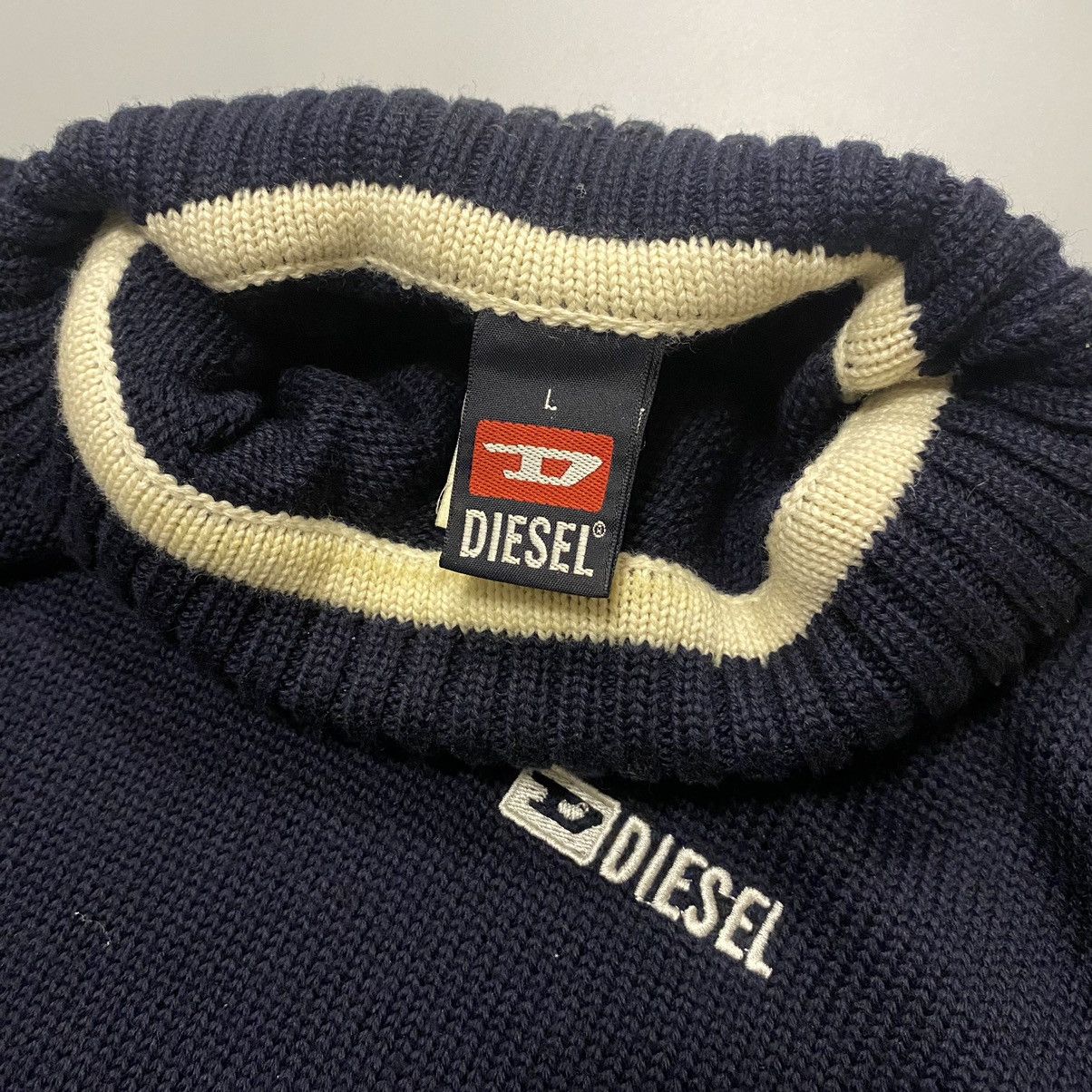 Diesel Diesel Y2K Knit Pullover Sweater Dark Blue Vintage Mens L Size US L / EU 52-54 / 3 - 5 Thumbnail