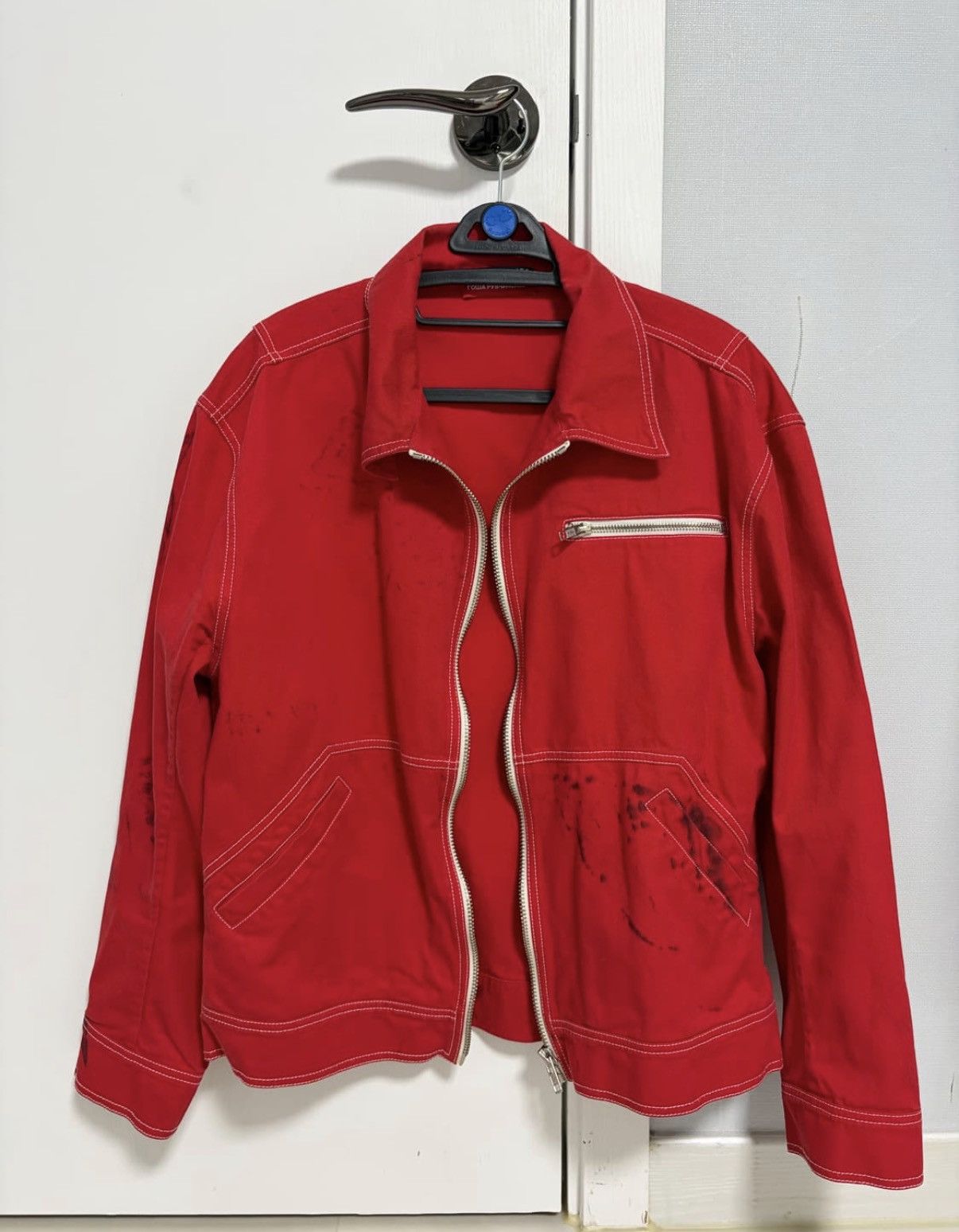 Gosha Rubchinskiy Gosha Rubchinskiy Red Workwear Jacket Size US M / EU 48-50 / 2 - 1 Preview