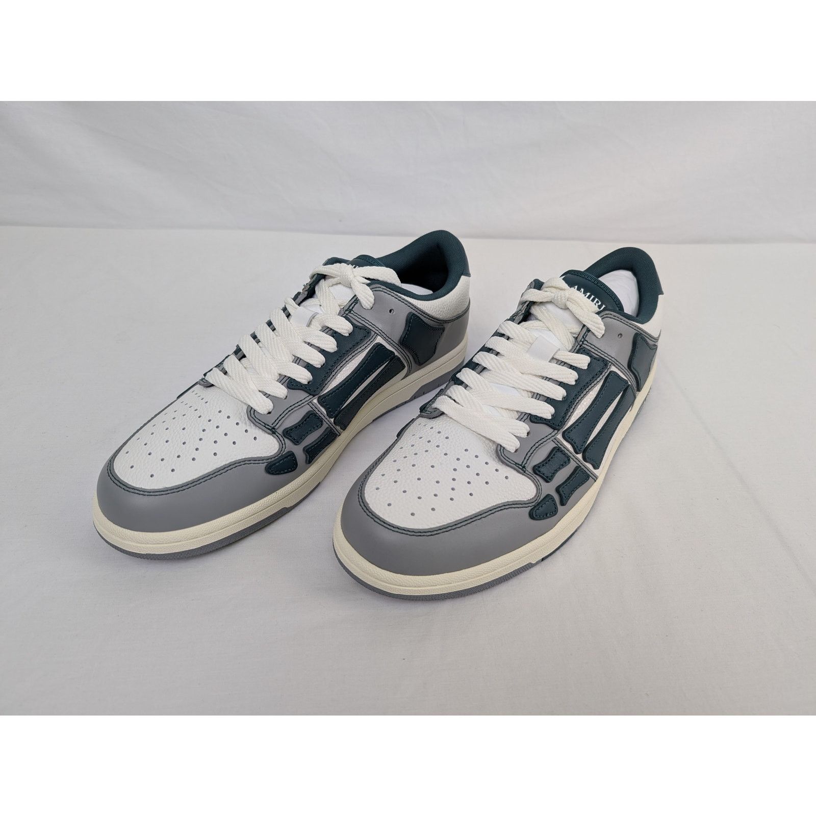 Amiri o1rshd1 Varsity Skel Skeleton Top Low Sneakers in Evergreen Size US 13 / EU 46 - 8 Thumbnail