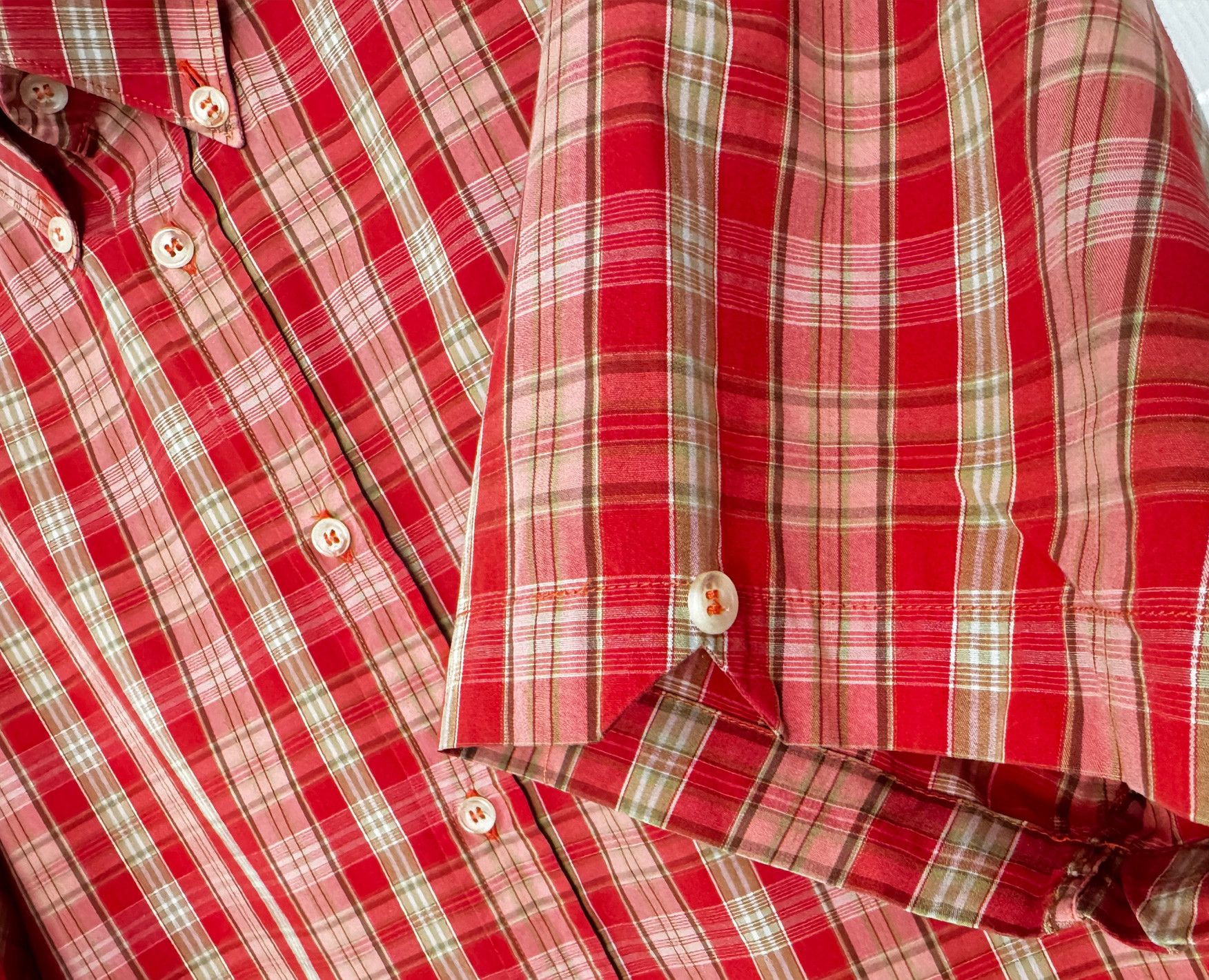 Silas Silas and Maria Plaid Short Sleeve Shirt Size US L / EU 52-54 / 3 - 7 Thumbnail