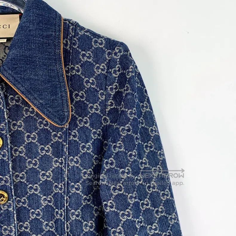 Gucci Gucci Dark blue logo jacquad full print cotton lapel singl Size XS / US 0-2 / IT 36-38 - 3 Thumbnail