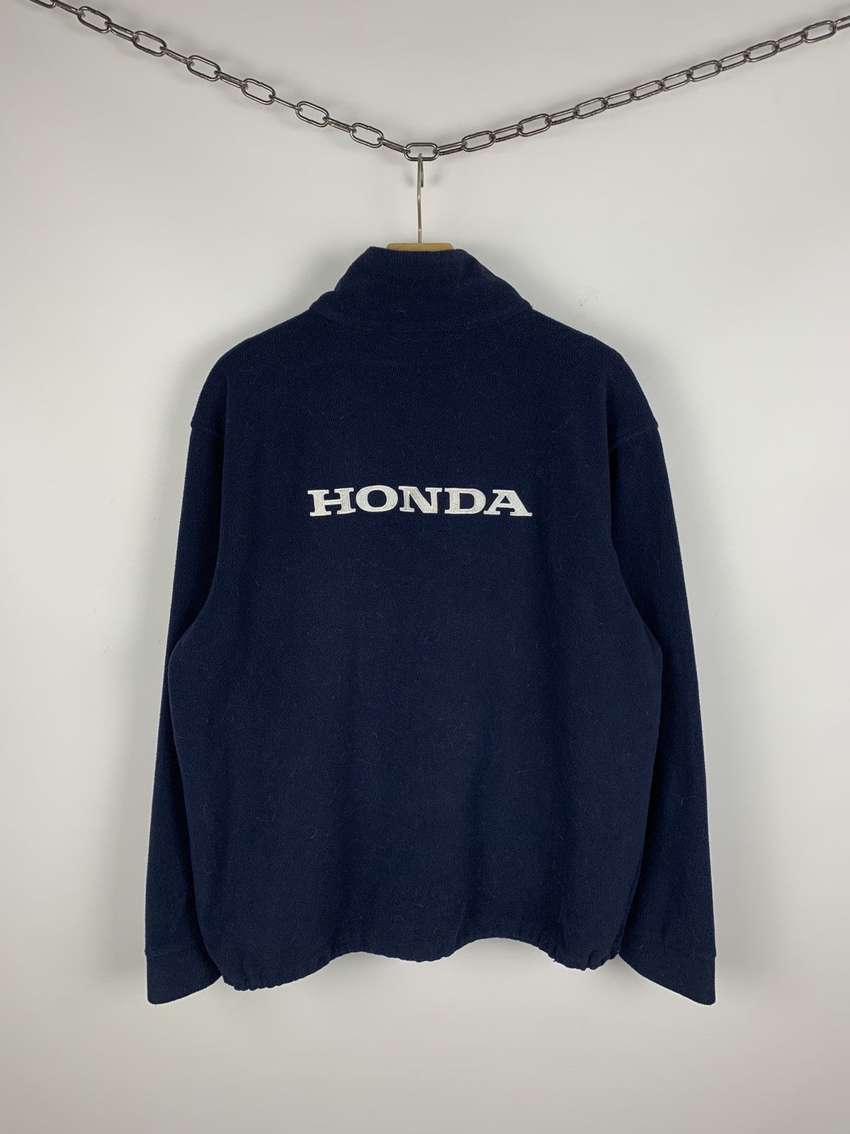 Honda Vintage Y2K Honda Fleece Zip Up Racing Sweatshirt Japanese Size US L / EU 52-54 / 3 - 1 Thumbnail