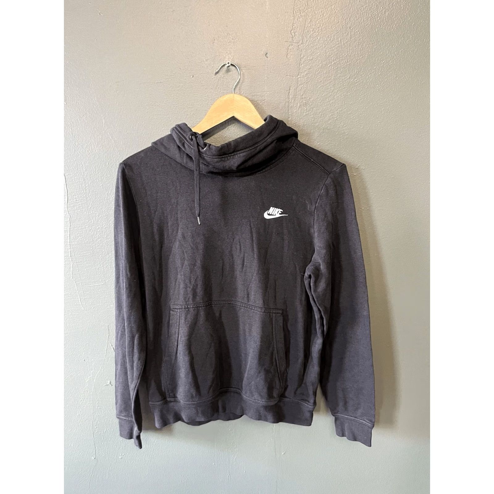 Nike VINTAGE Nike Sportswear Womens Black Funnel Neck Pullover Sweatshirt Size Small Size S / US 4 / IT 40 - 2 Thumbnail