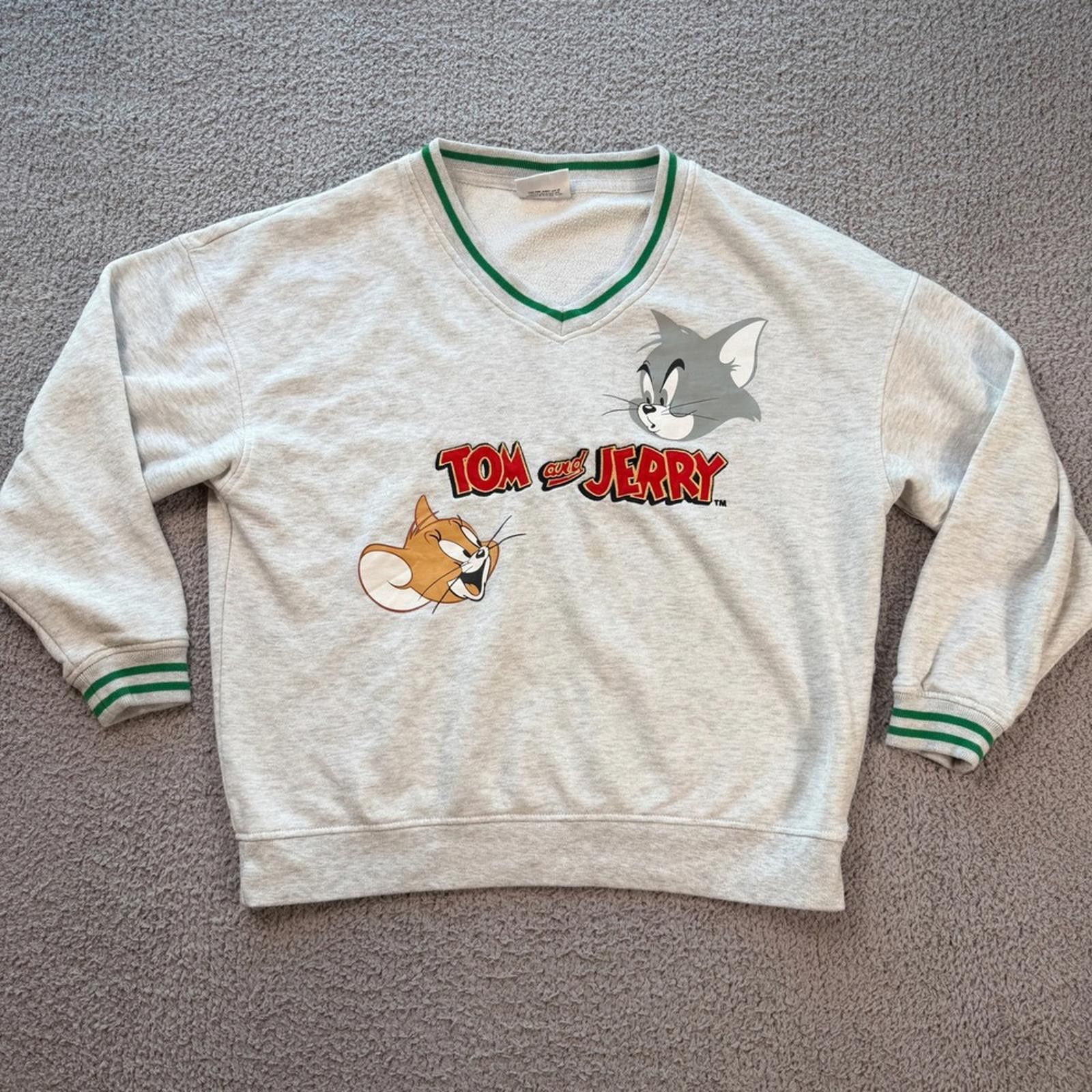 Primark Tom and Jerry Graphic Sweatshirt XS Cartoon Retro Logo Y2K Size US XS / EU 42 / 0 - 7 Thumbnail