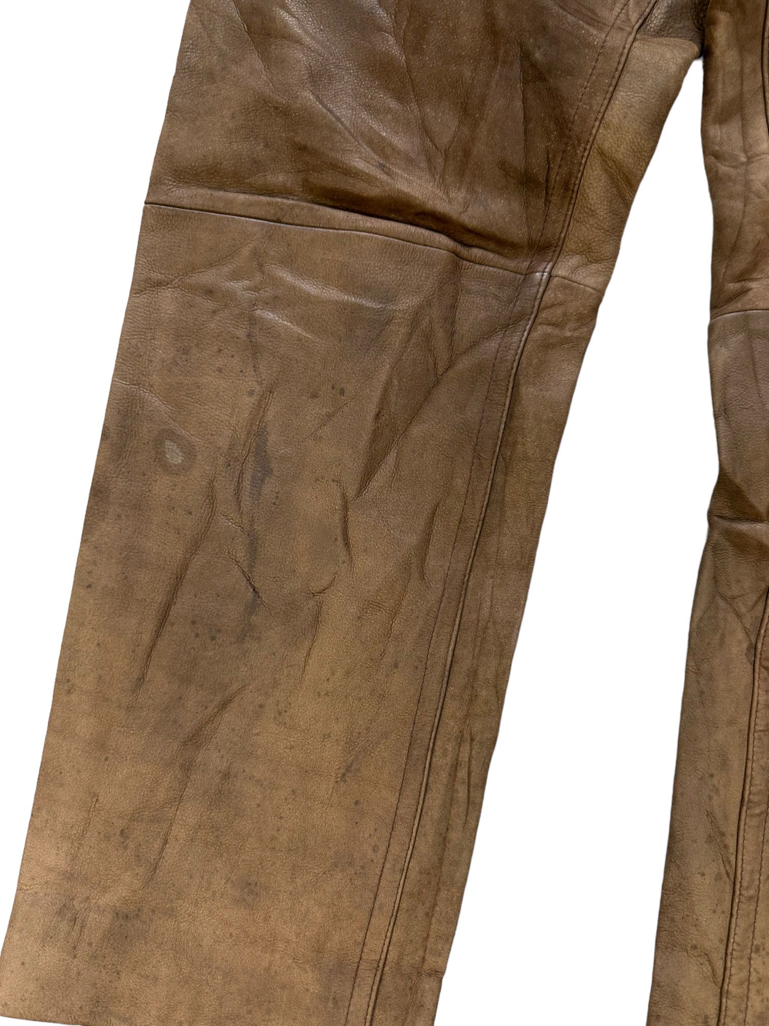 Japanese Brand TRANS CONTINENTS LEATHER PANT #7914-189 Size US 28 / EU 44 - 6 Thumbnail