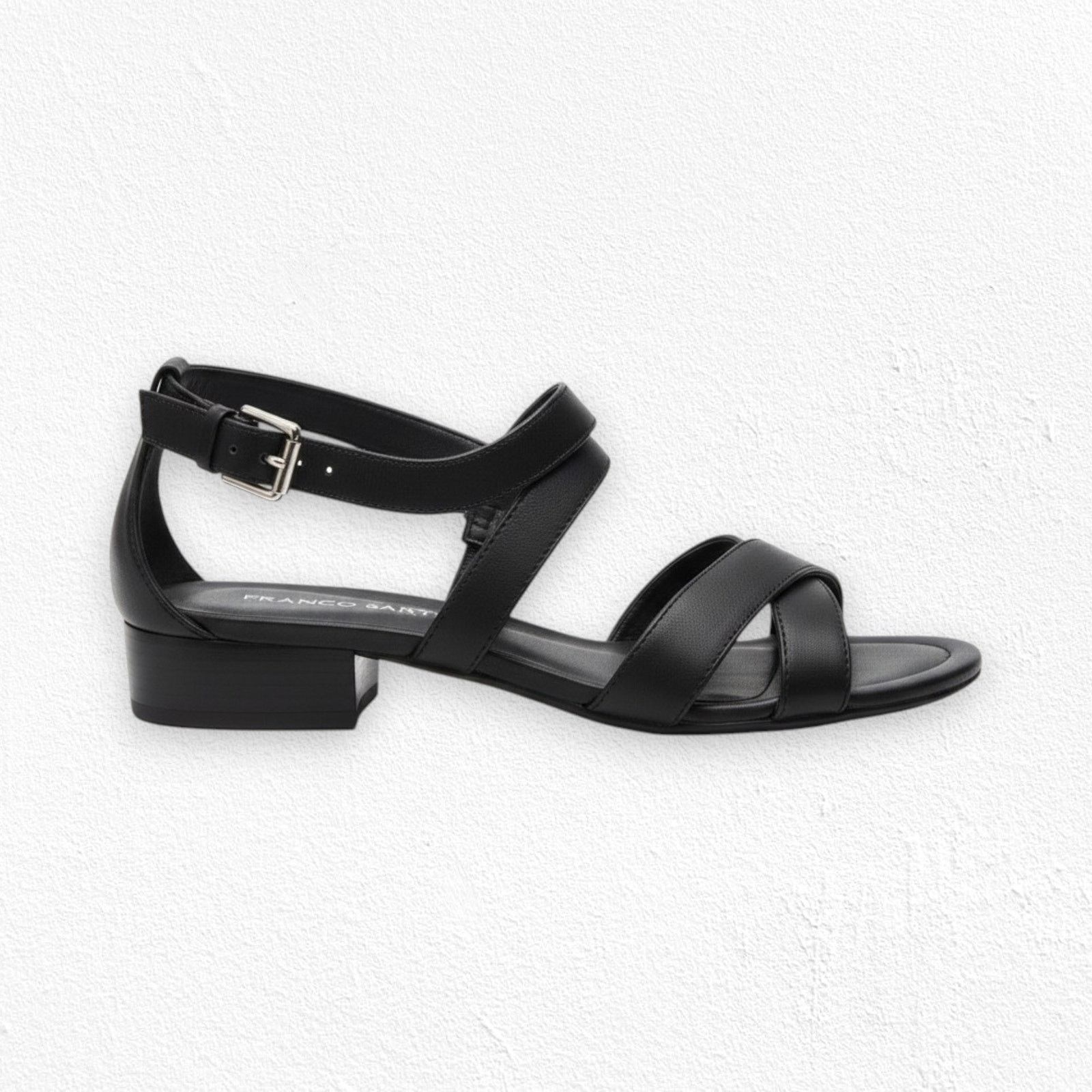 Franco Sarto Franco Sarto Black Strappy Open Toe Wedge Sandals Size 7 Size US 7 / IT 37 - 1 Thumbnail