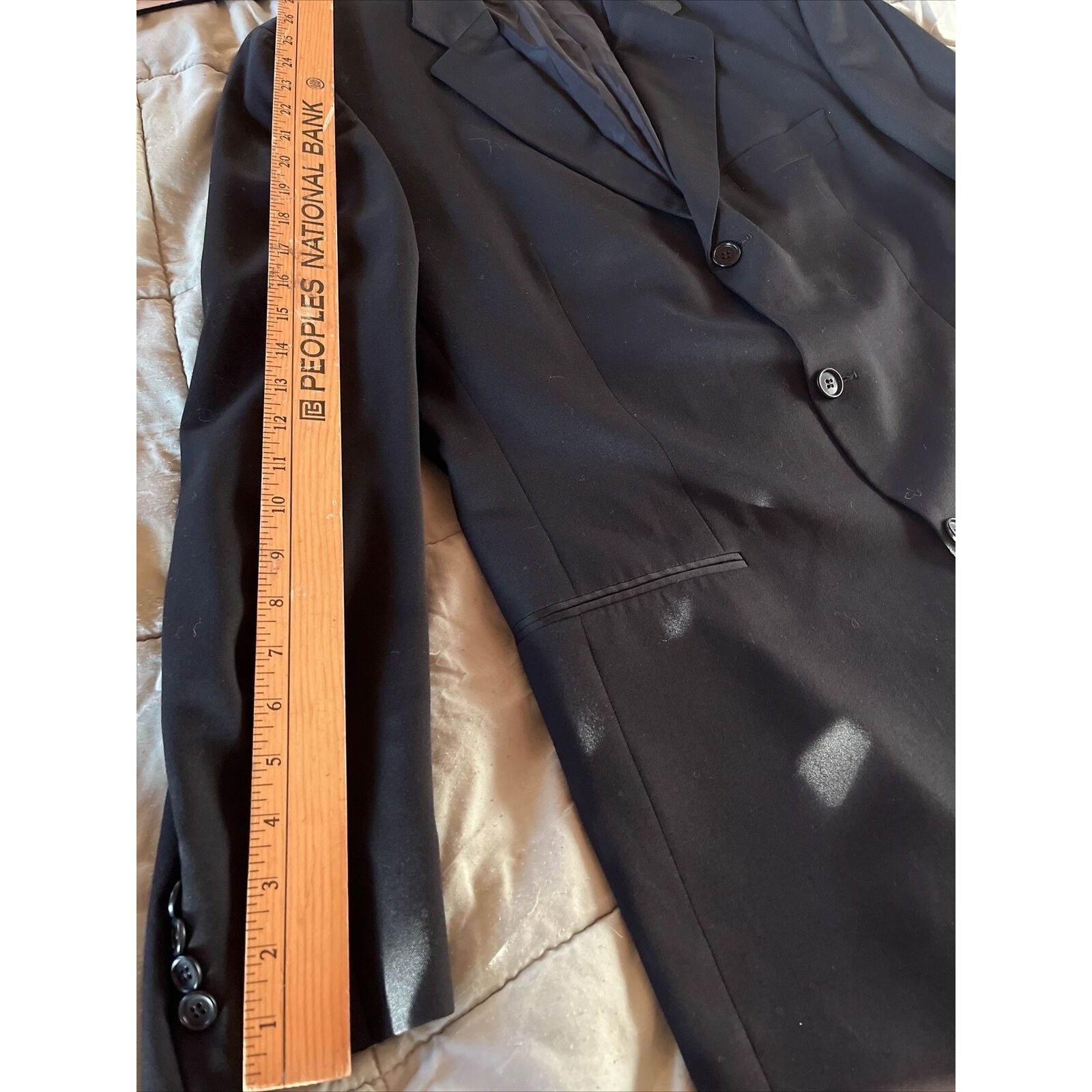 Hugo Boss Hugo Boss Einstein Men’s 42L 22x33 Blazer Black Button Wool Size 42L - 20 Thumbnail