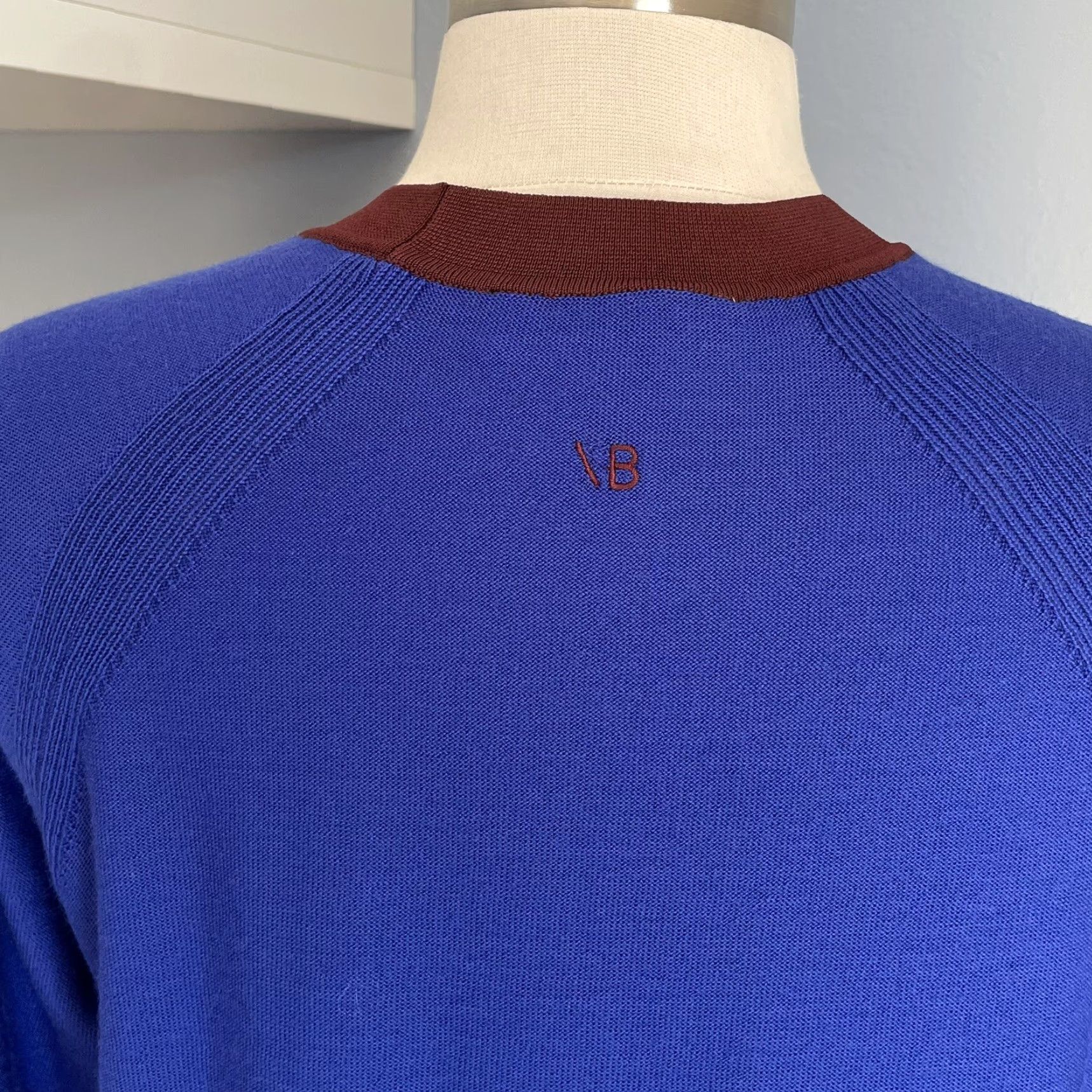 Victoria Beckham VINTAGE Victoria Beckham Raglan Sleeve Crew Neck Sweater Electric Blue Size S Size S / US 4 / IT 40 - 5 Thumbnail