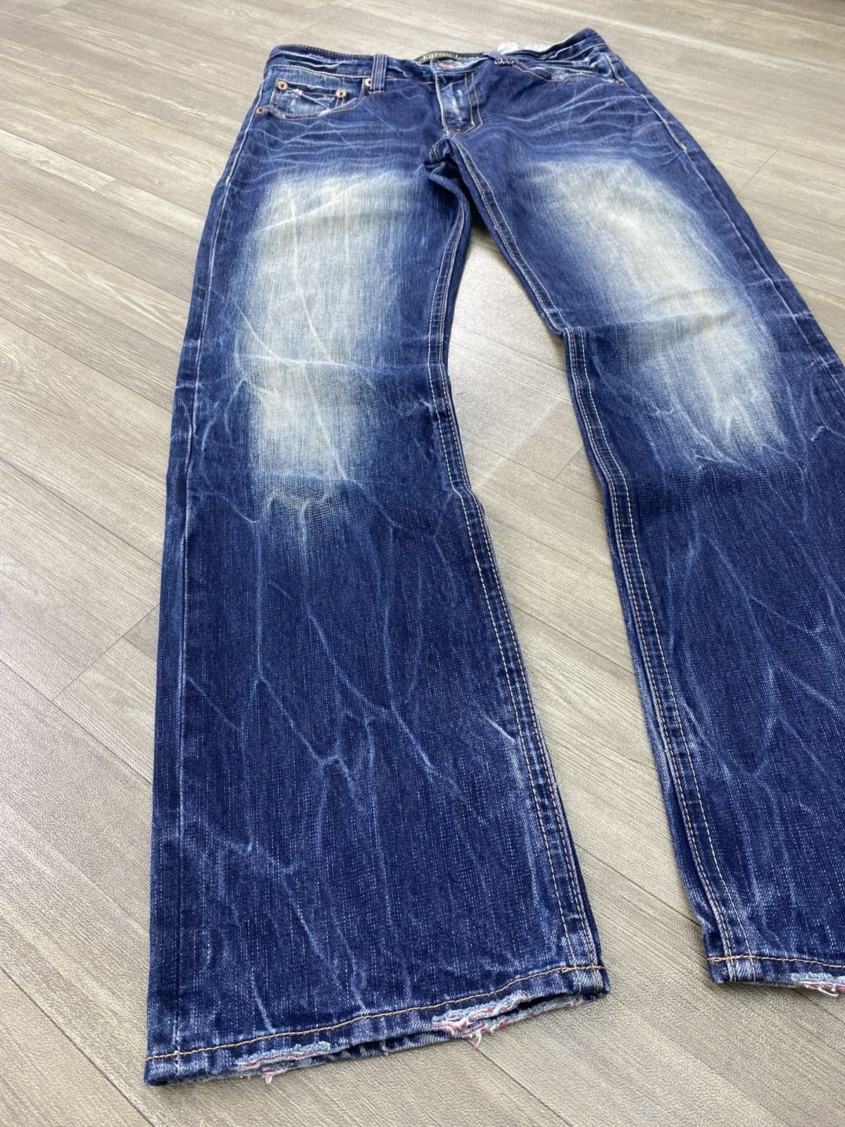 If Six Was Nine 2000s Buckaroo Distressed Faded Kmrii Lgb Punk Style Jeans Size US 34 / EU 50 - 2 Thumbnail