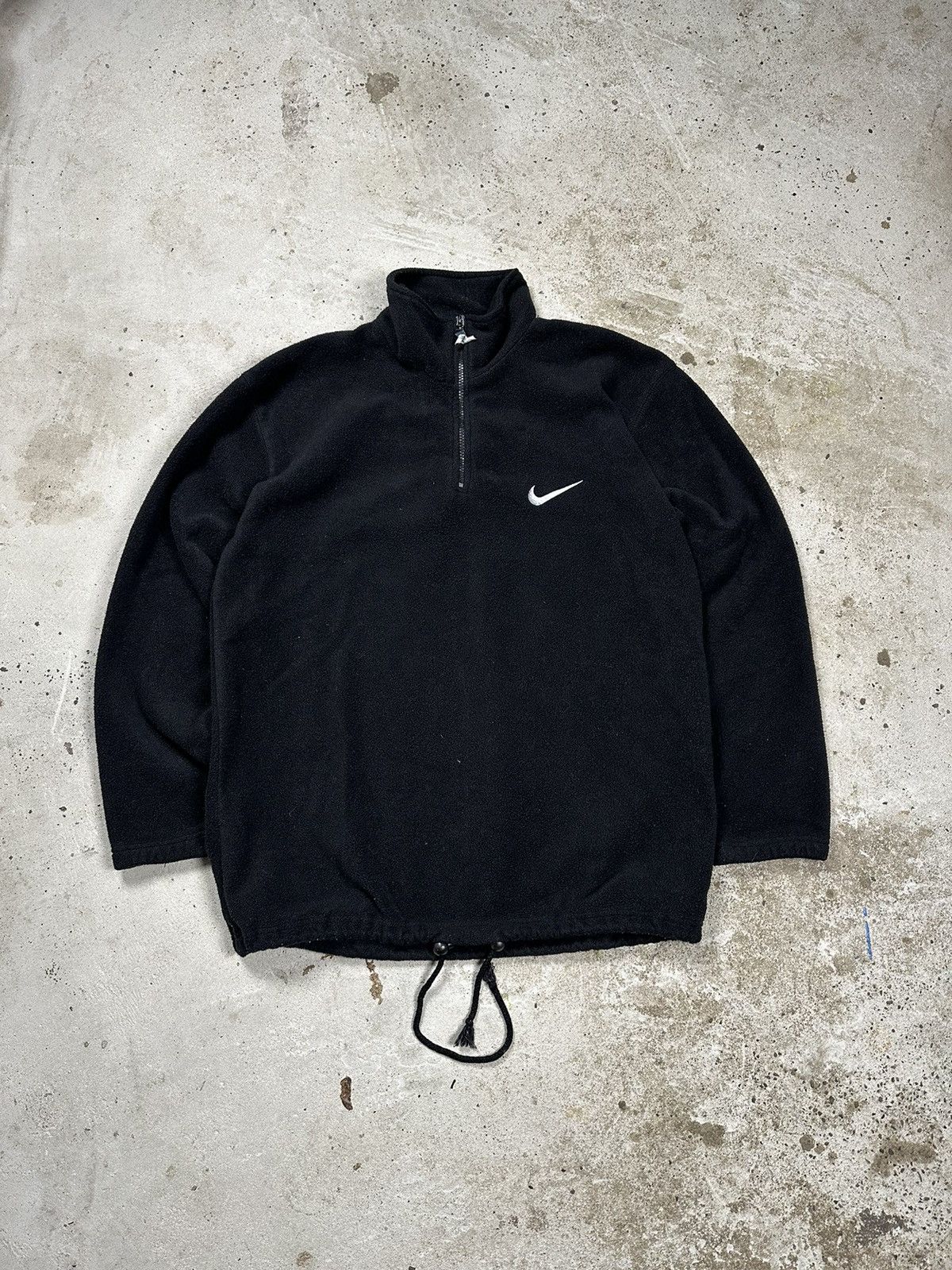 Vintage Nike SWOOSH 1/4 Zip Top Black Nike Label sold New with Tags! RARE!