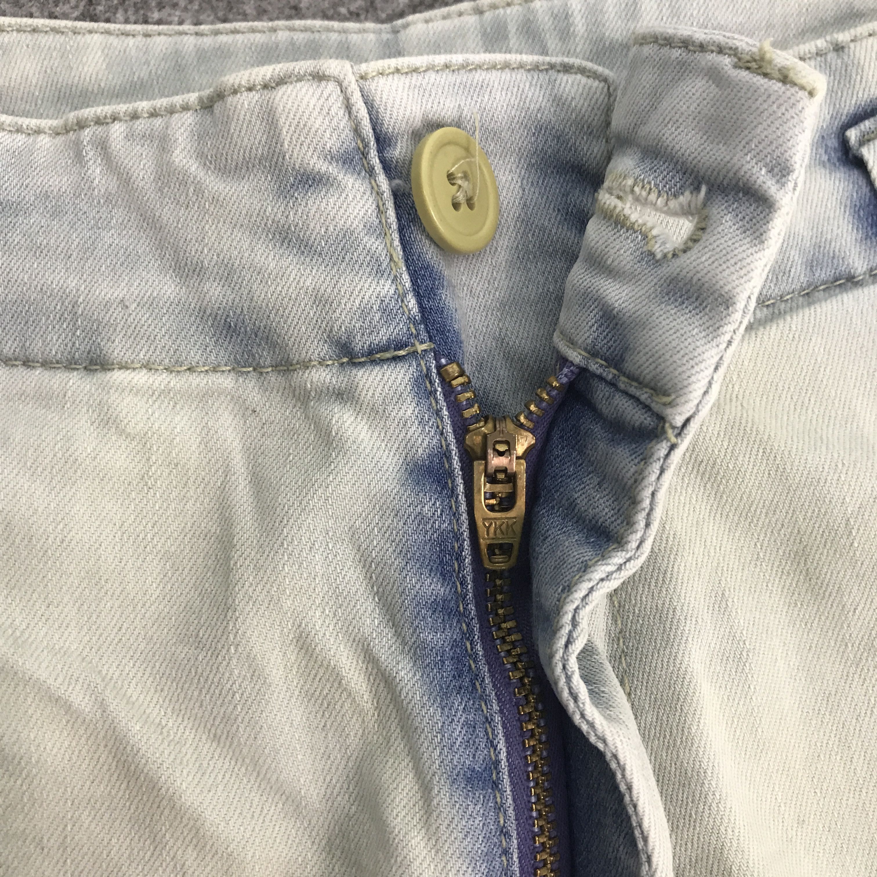 Japanese Brand purple&yellow Japan style baggy Balloon light wash pants Size US 29 - 12 Thumbnail